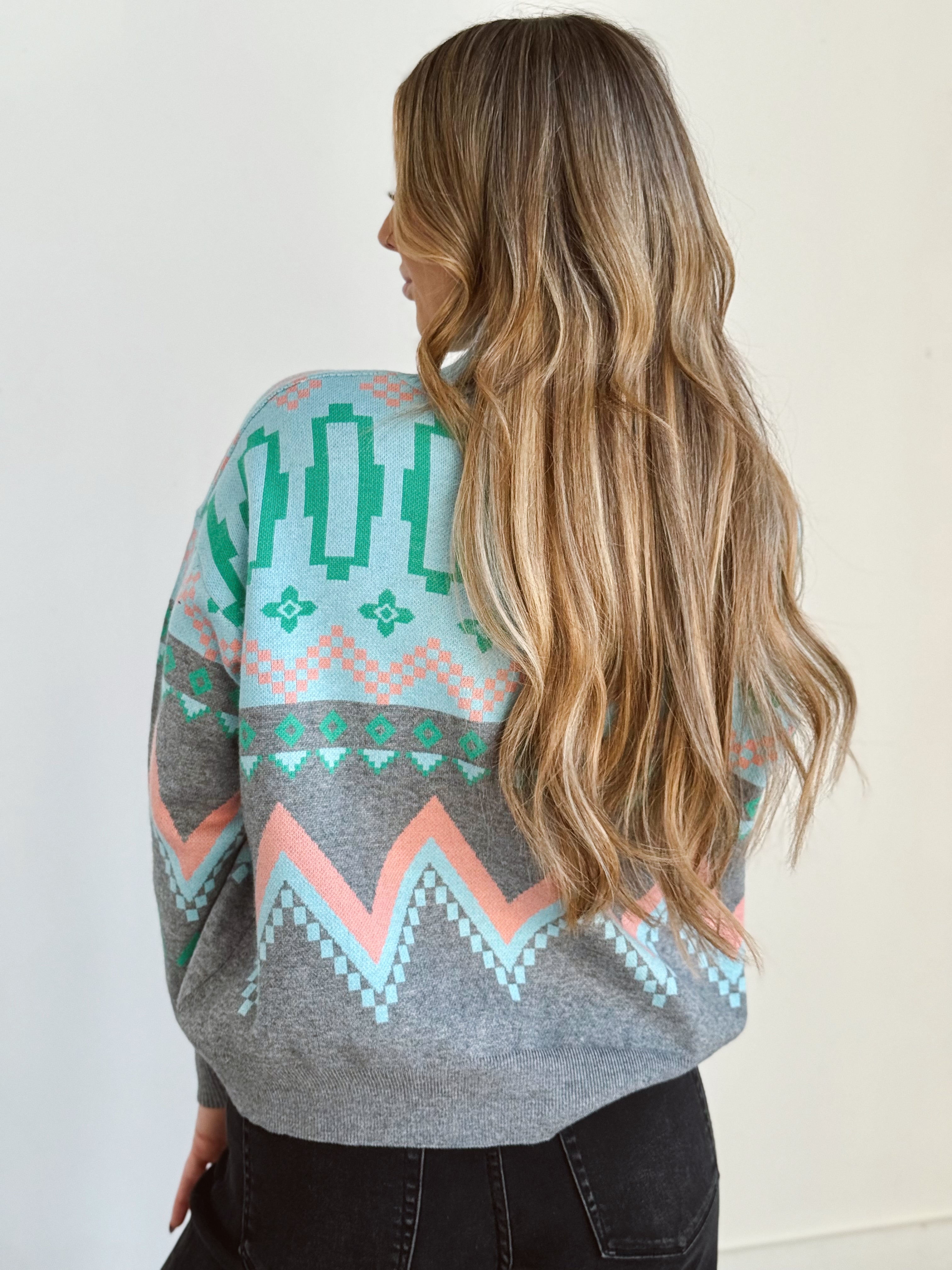 Slalom Pullover Sweater - HEATHER GREY - willows clothing SWEATER