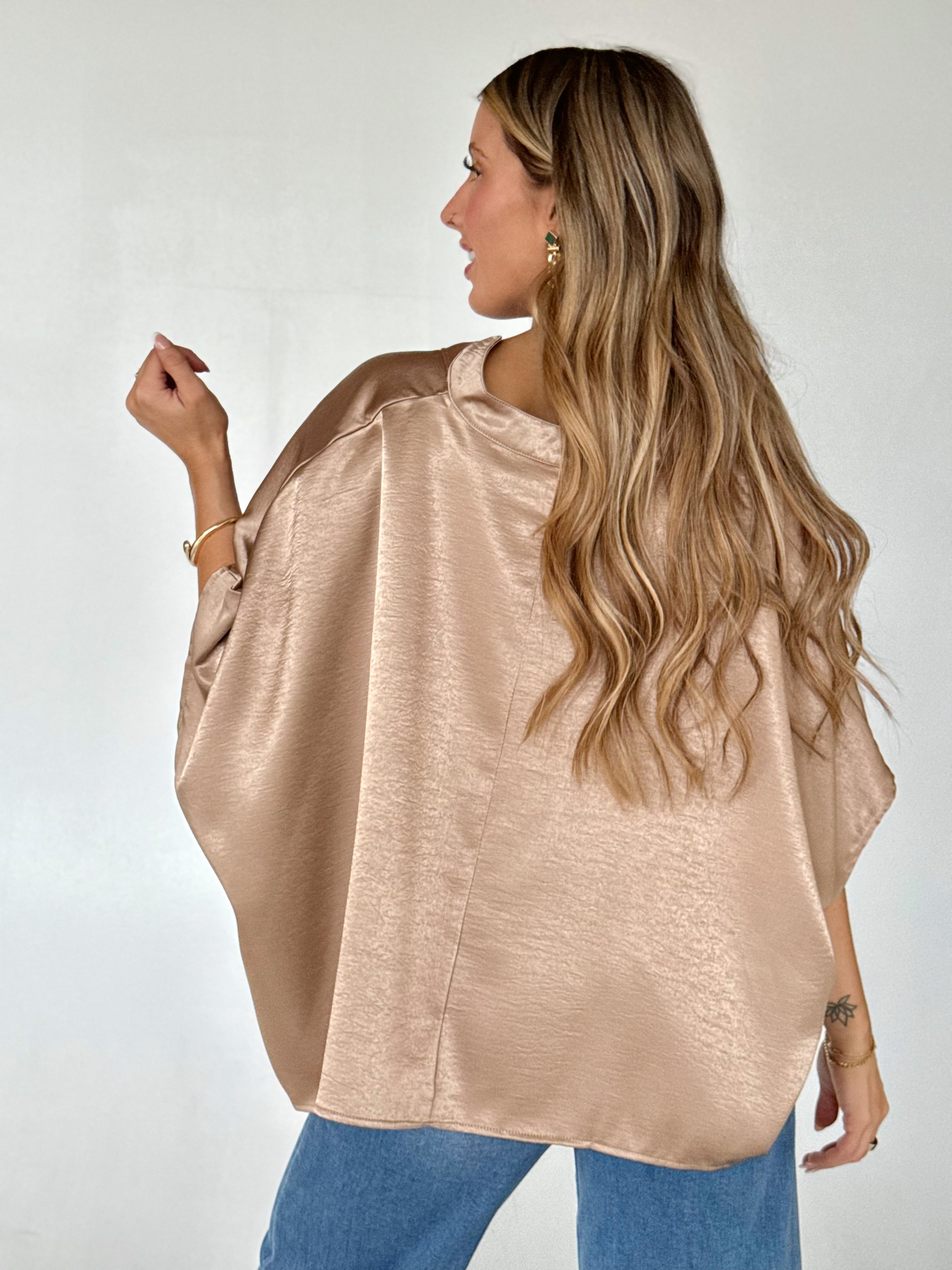 Soirée Blouse - TAUPE - willows clothing BLOUSE