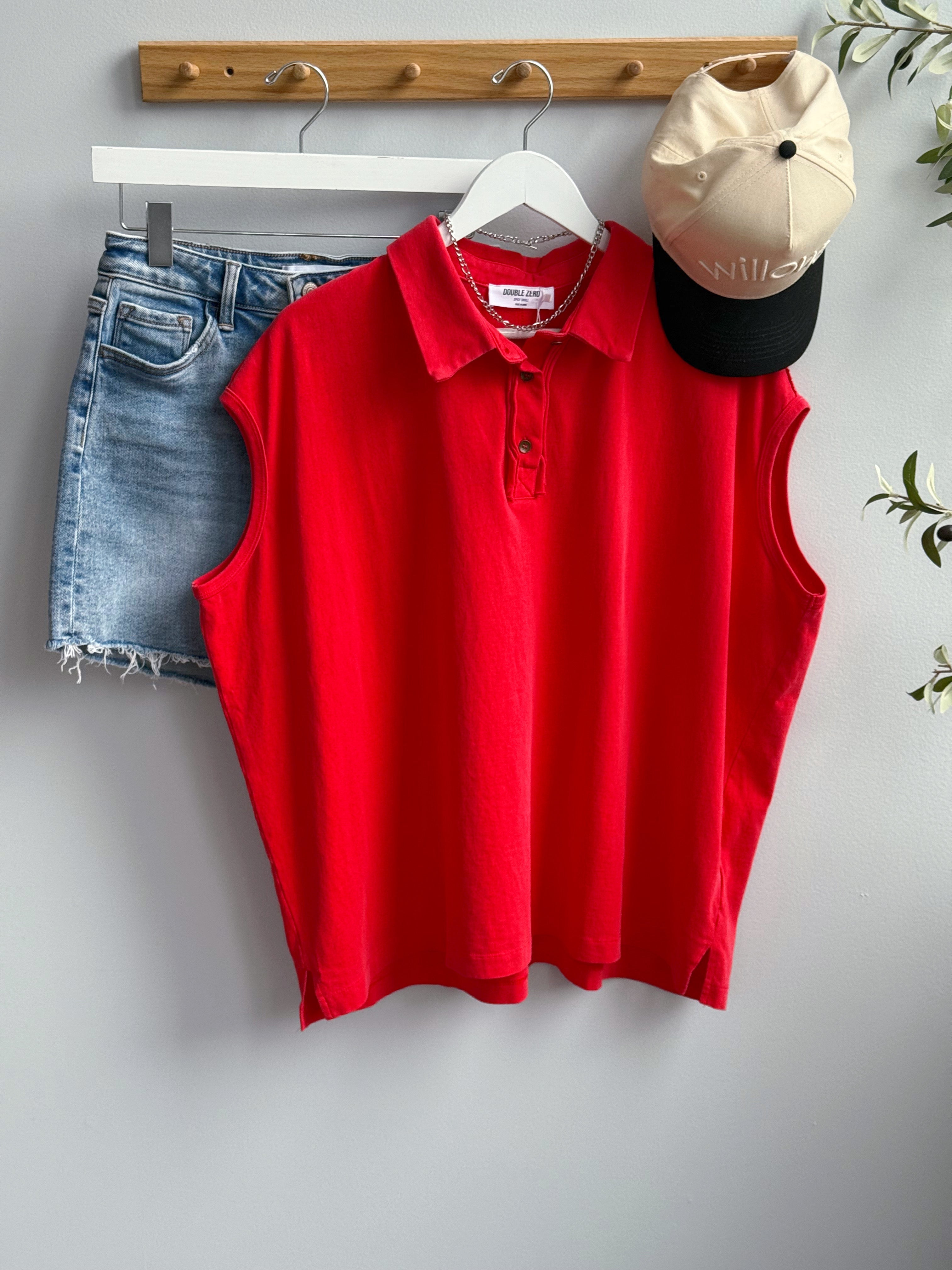 Sonia Tee - RED - willows clothing S/S SHIRT