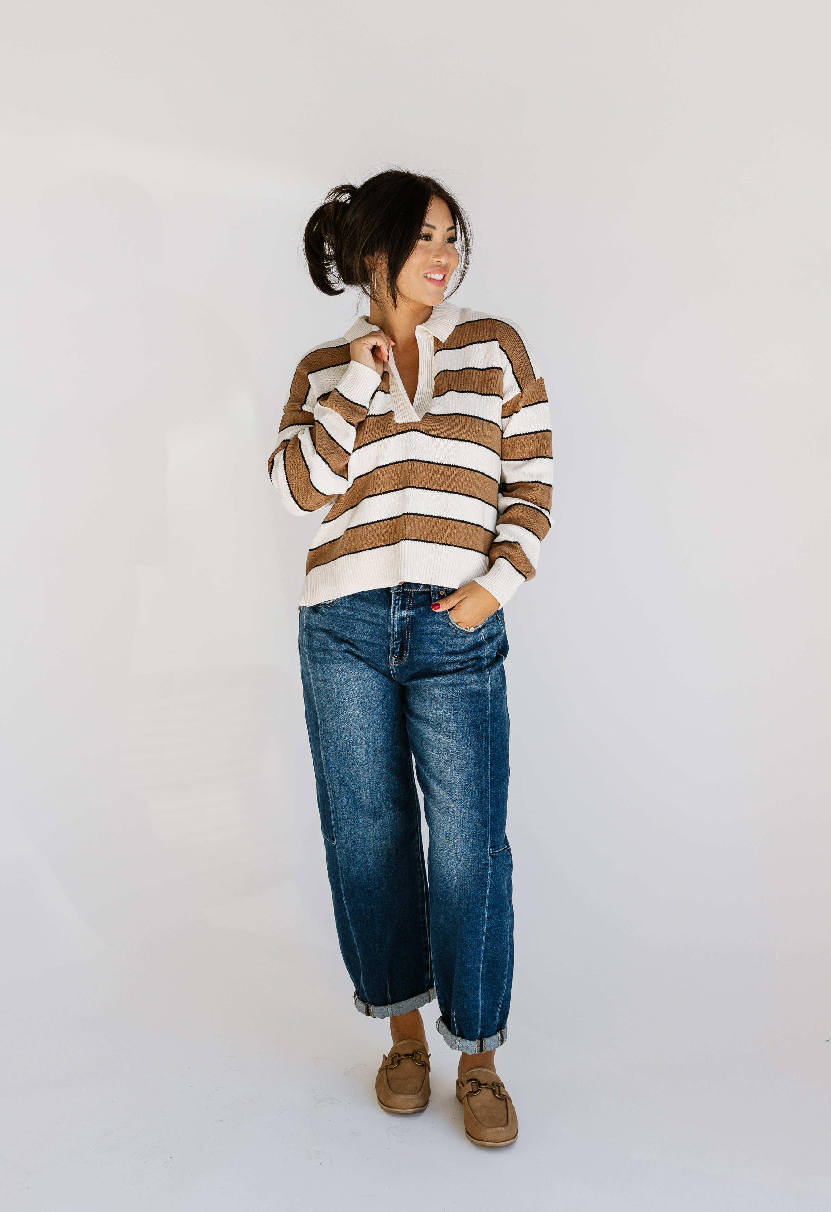 Spiced Latte Sweater - MOCHA - willows clothing SWEATER