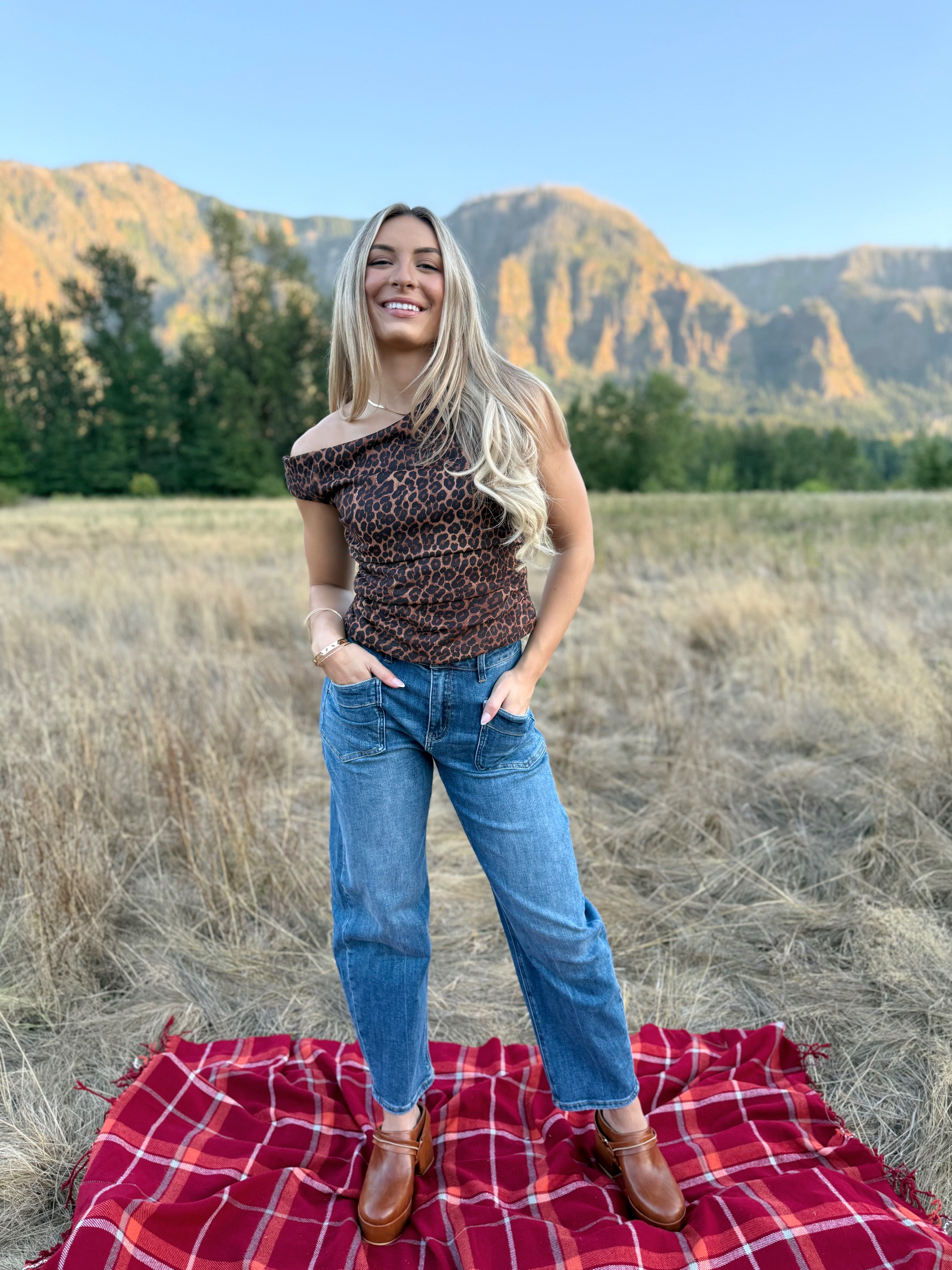 Spicy Mama Top - BROWN LEOPARD - willows clothing BLOUSE