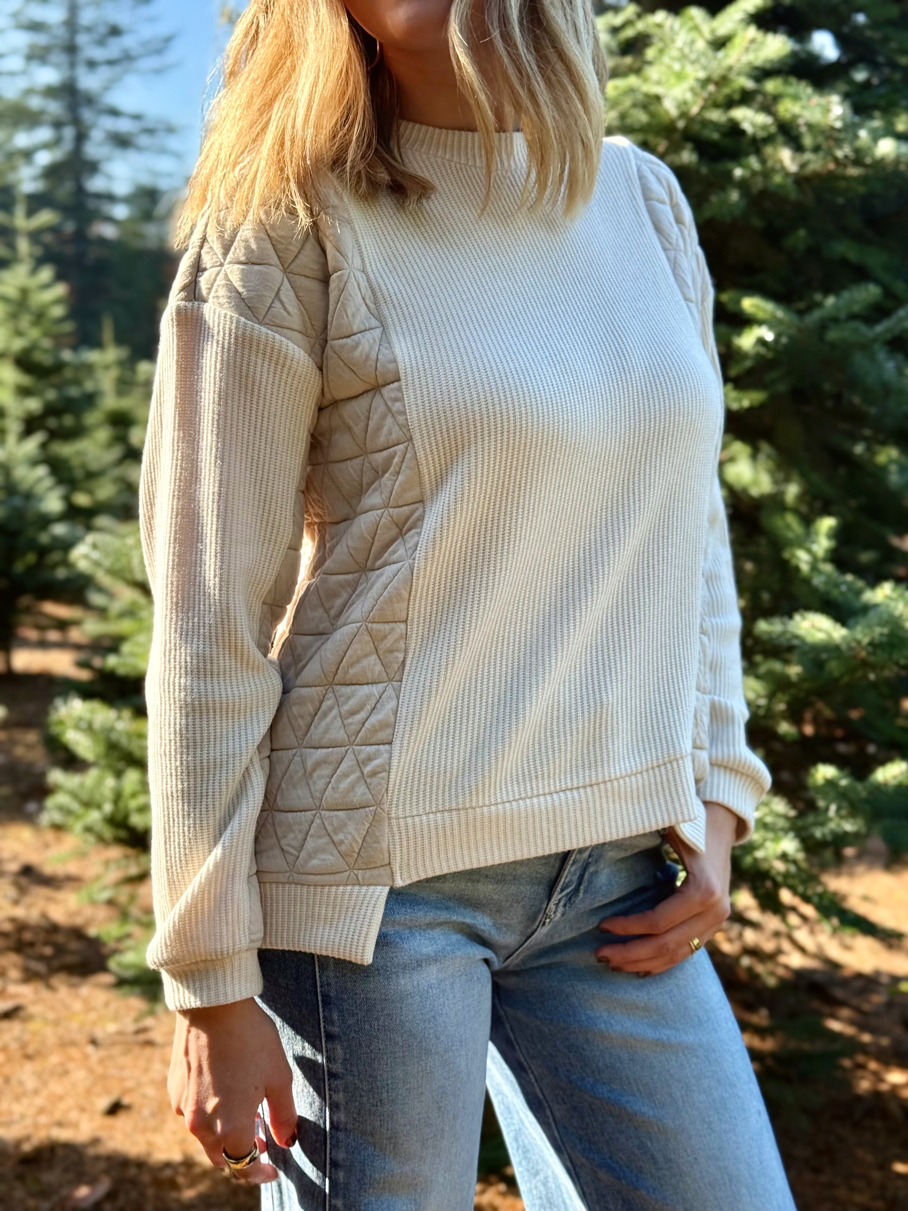 Spruce Top - ECRU - willows clothing SWEATSHIRT