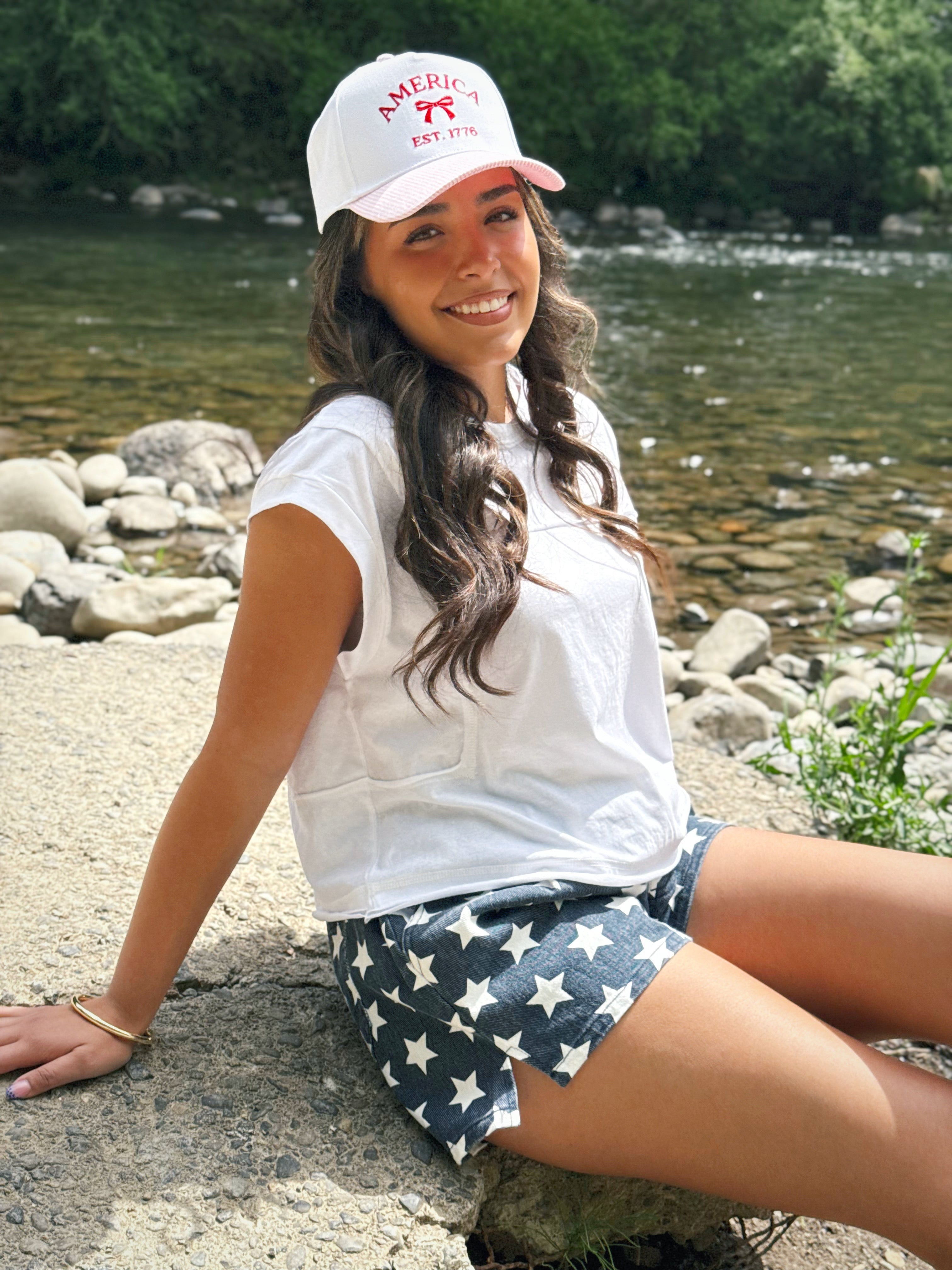 Star - Spangled Shorts - NAVY/WHITE - willows clothing SHORTS