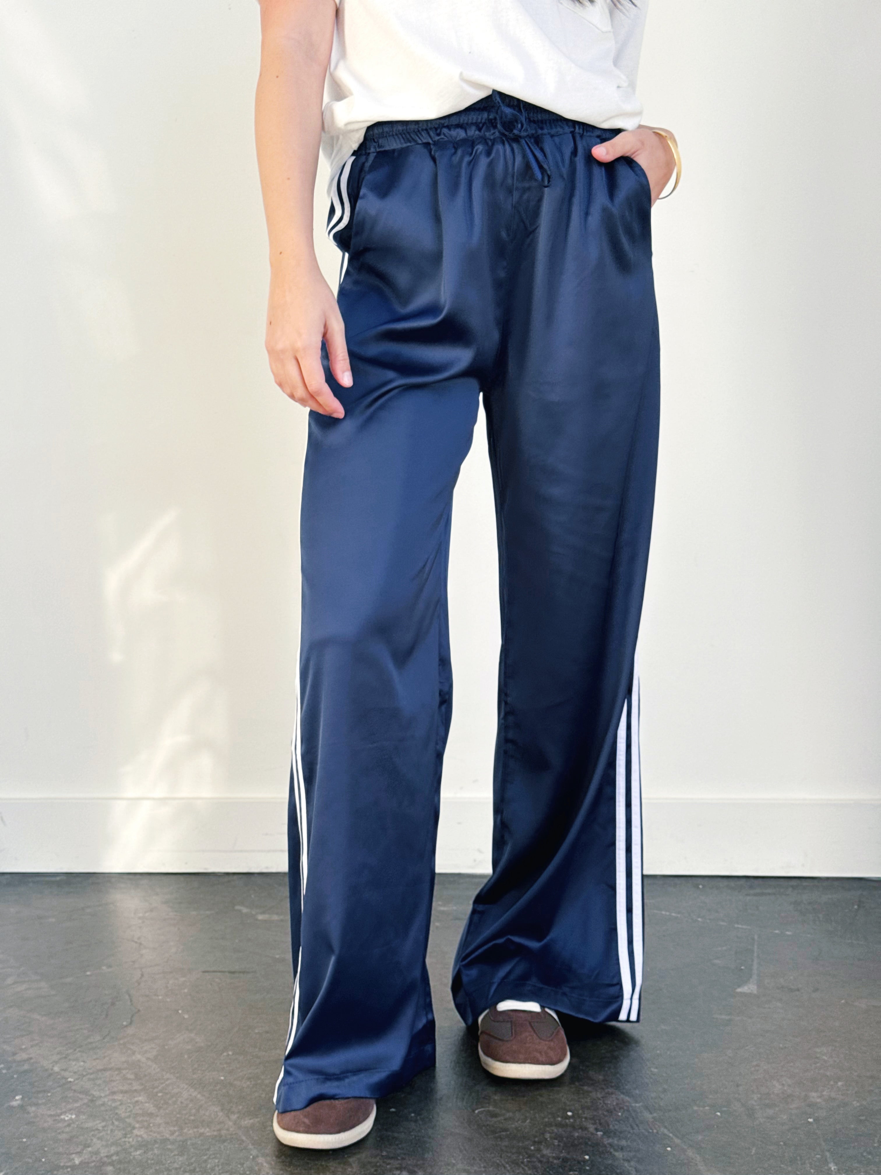 Starlit Track Pants - NAVY - willows clothing PANTS