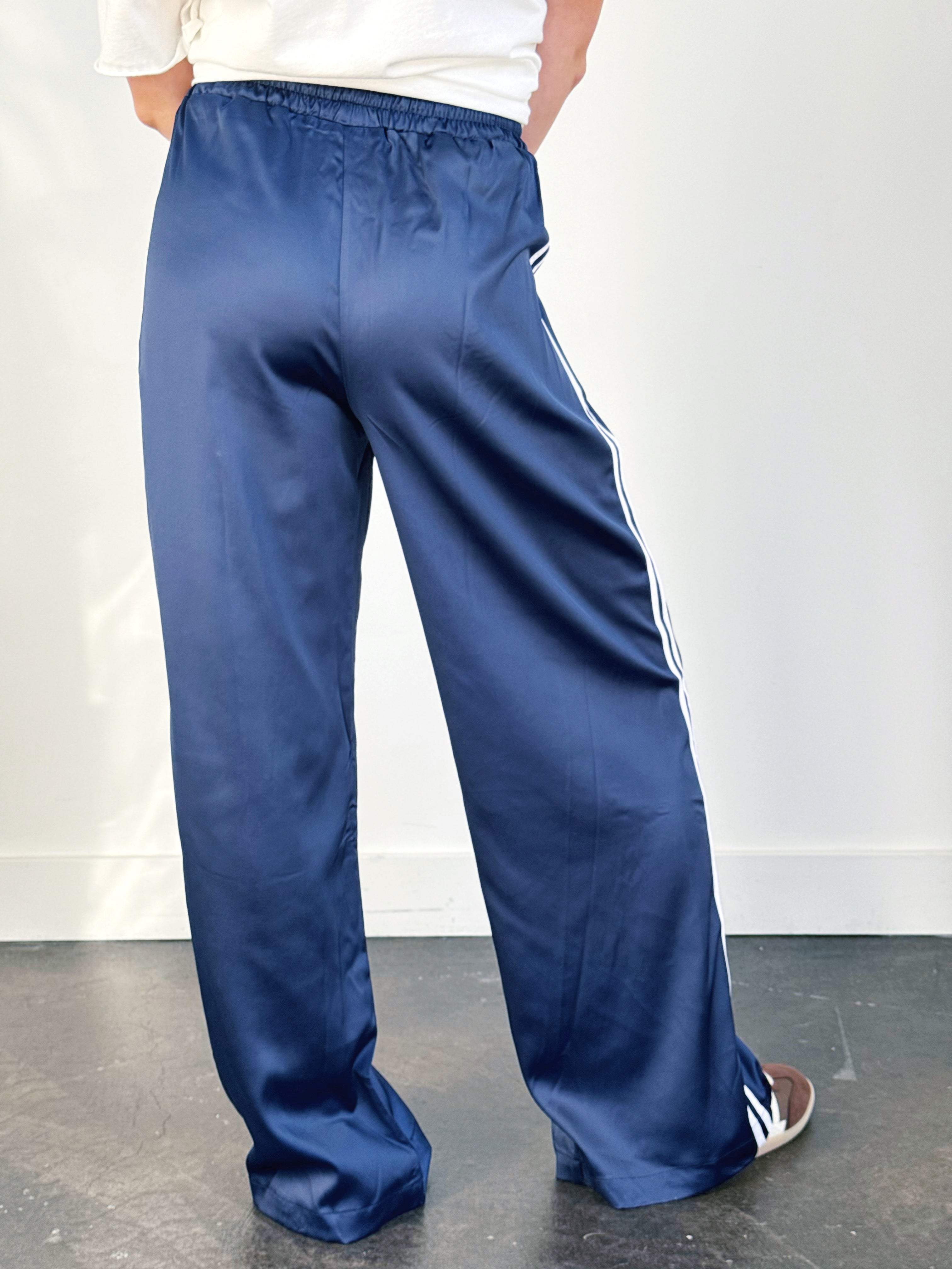 Starlit Track Pants - NAVY - willows clothing PANTS