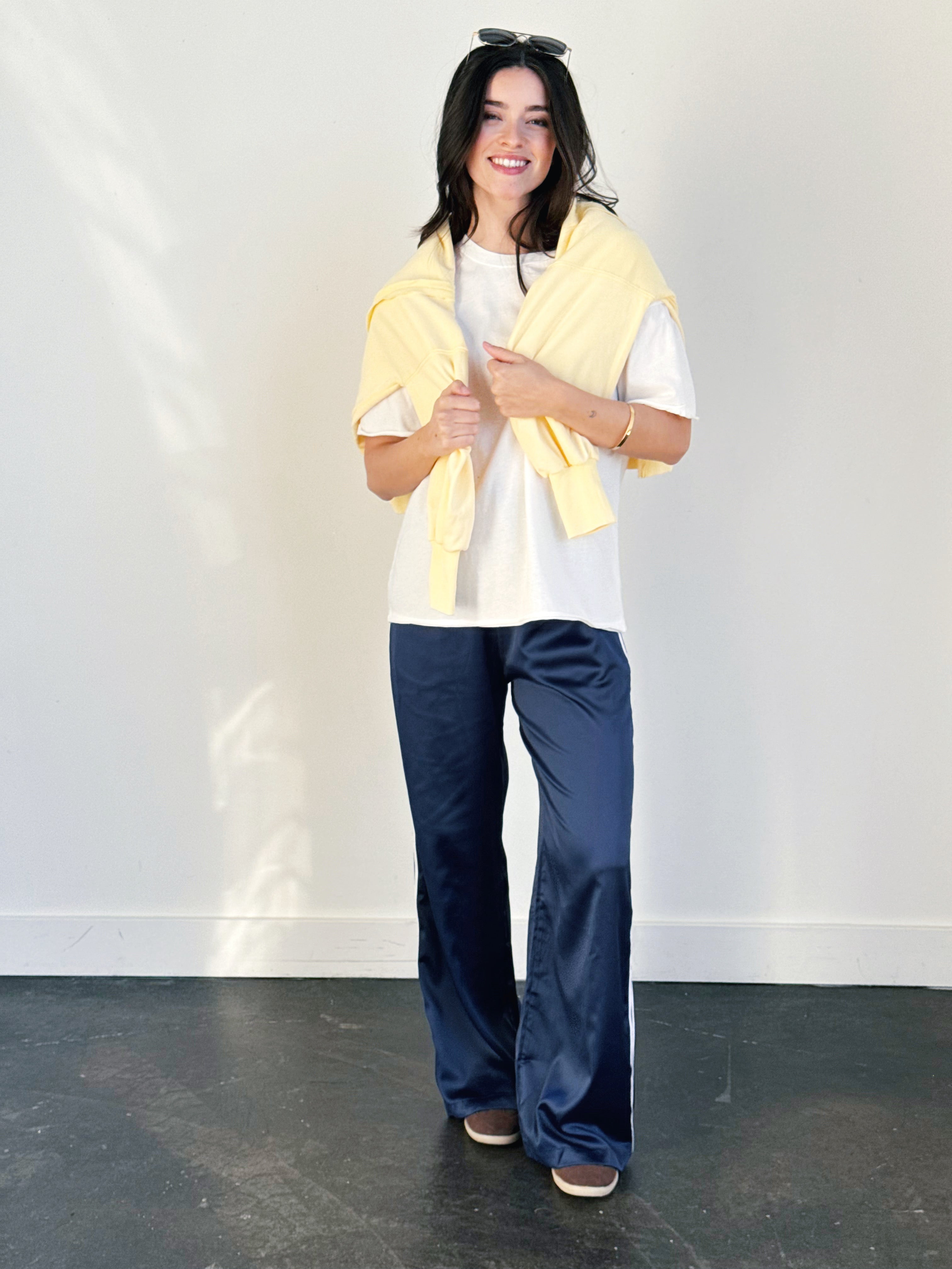 Starlit Track Pants - NAVY - willows clothing PANTS