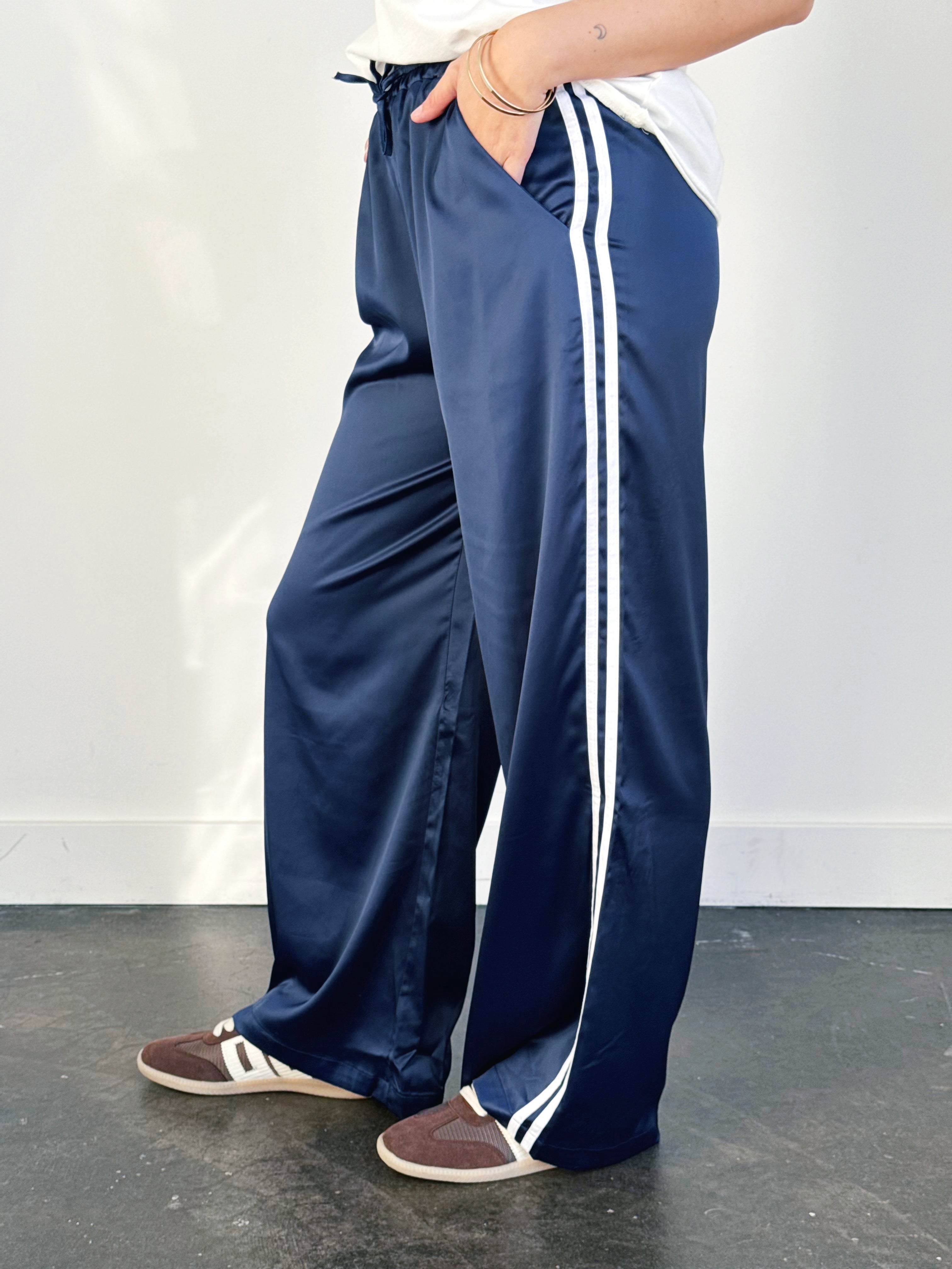 Starlit Track Pants - NAVY - willows clothing PANTS