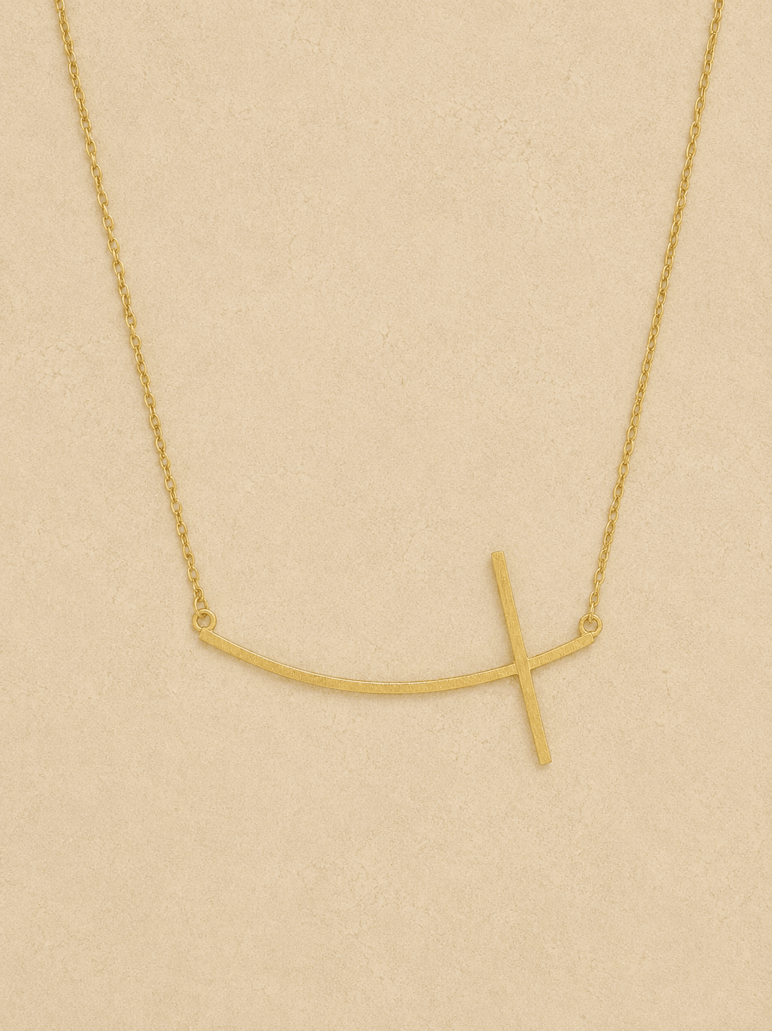 Steadfast Cross Necklace - GOLD - willows clothing NECKLACE