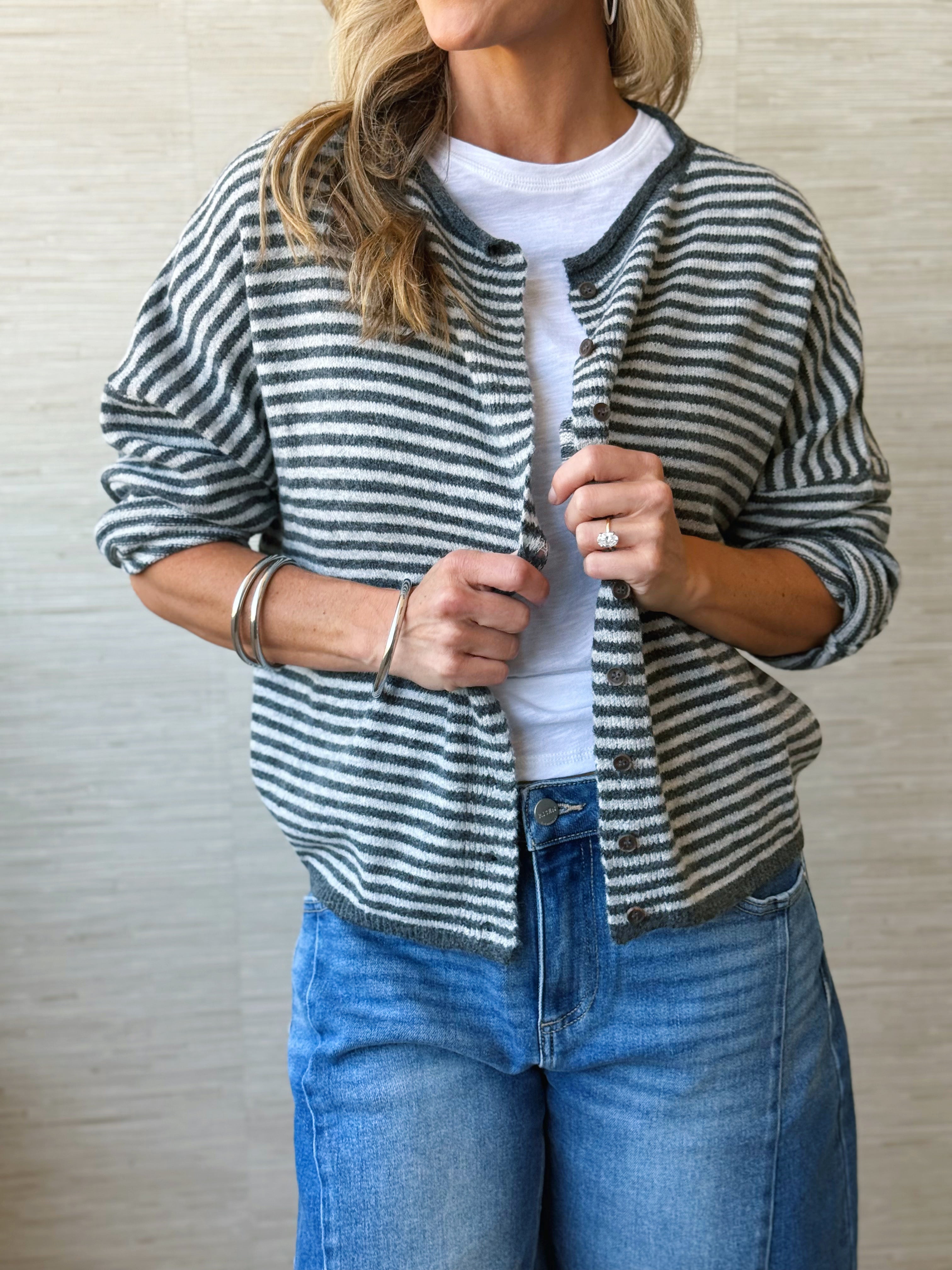 Stella Cardigan - CHARCOAL - willows clothing Cardigan