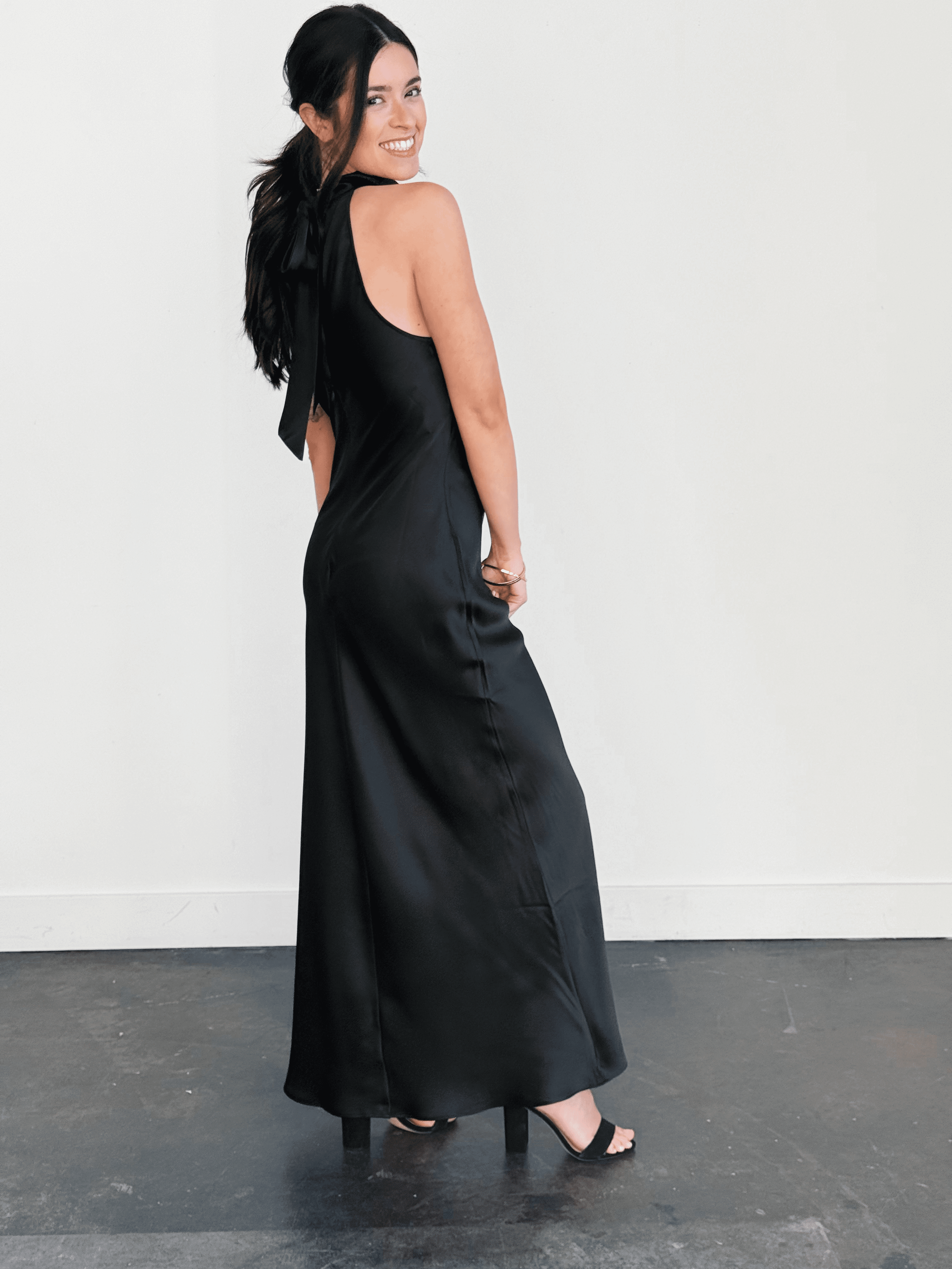 [STEVE MADDEN] Eclipse Dress - BLACK - willows clothing Long Dress