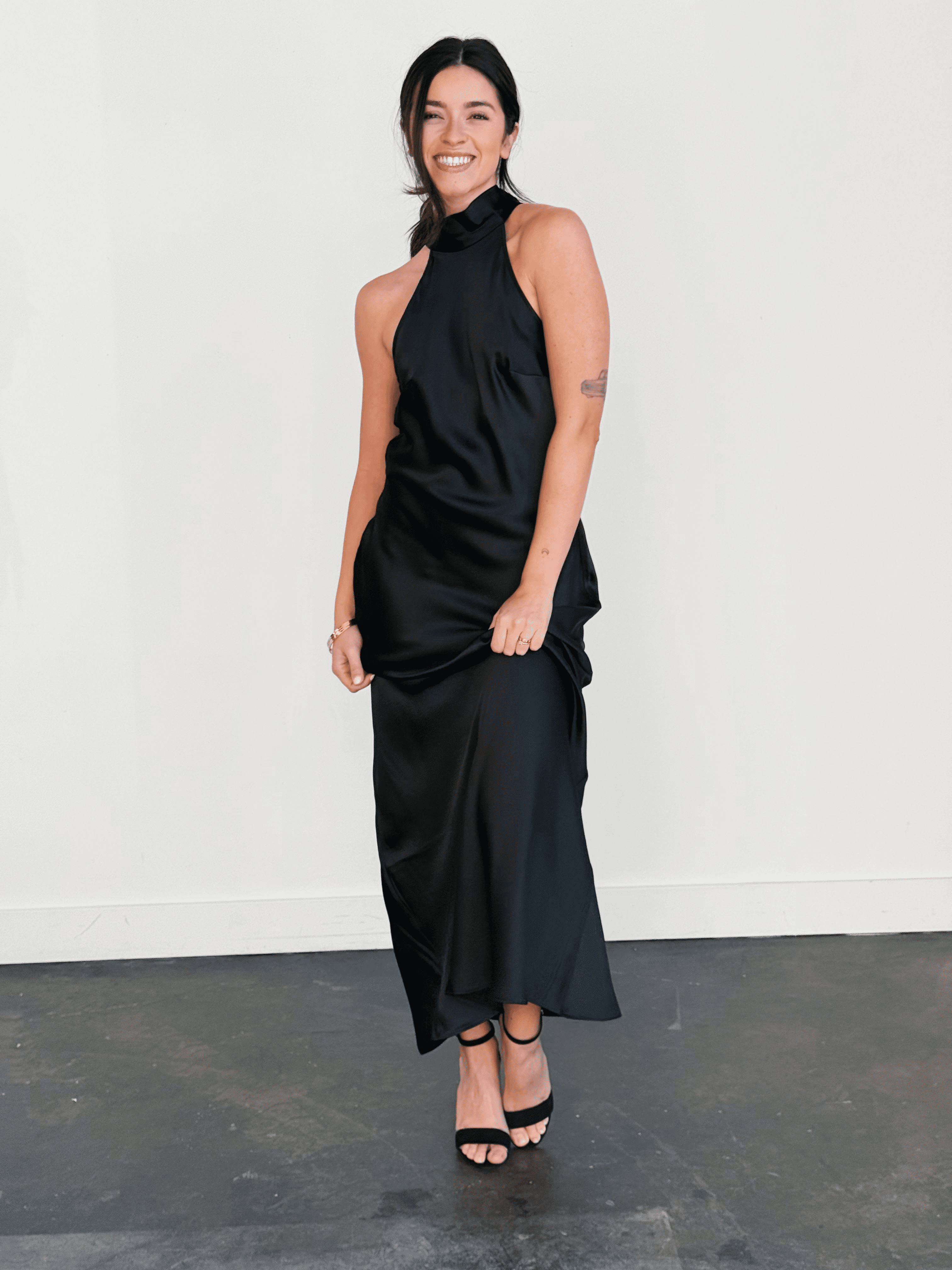 [STEVE MADDEN] Eclipse Dress - BLACK - willows clothing Long Dress