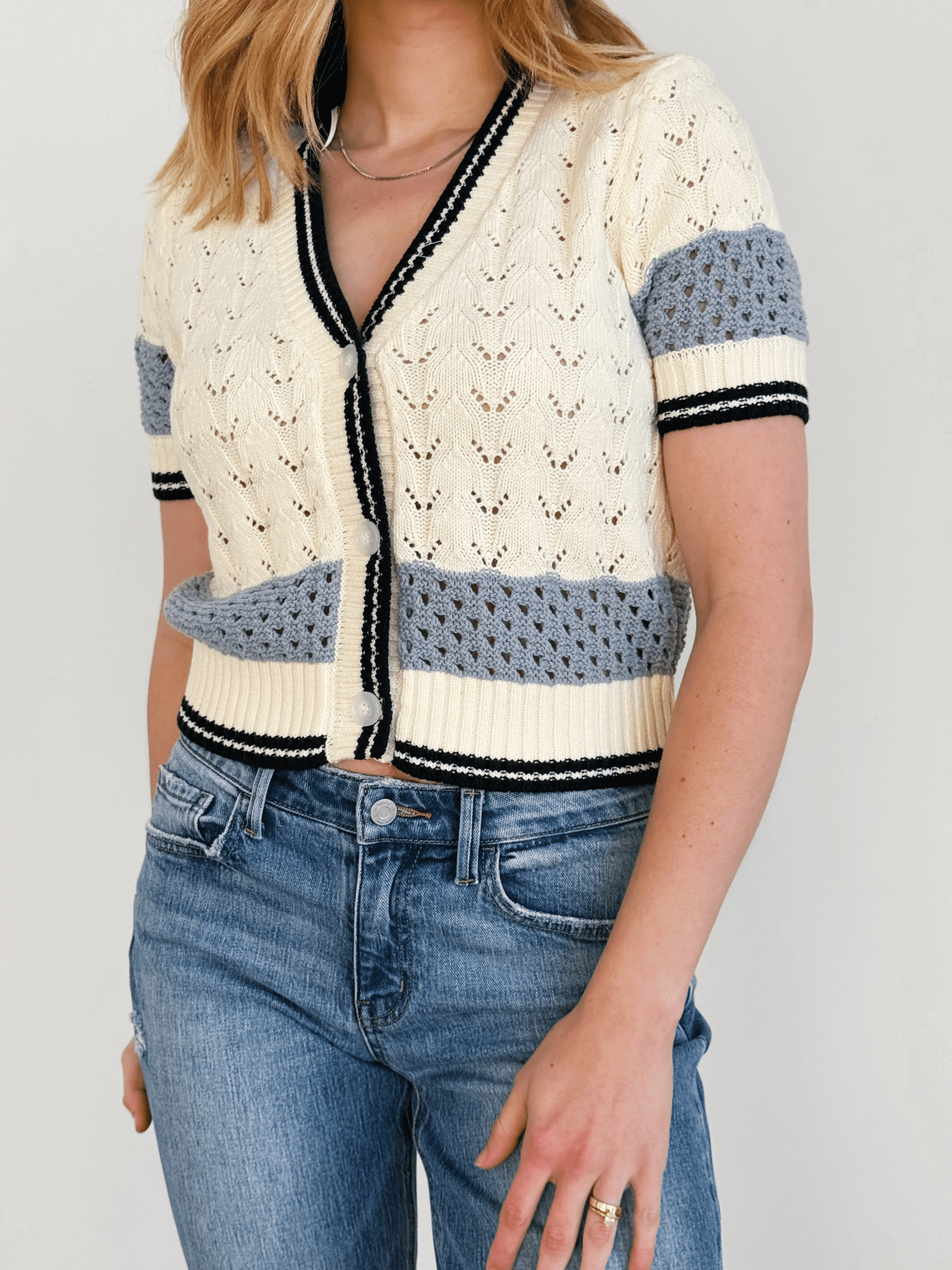 [STEVE MADDEN] Fiona Cardigan - BLUE - willows clothing Cardigan