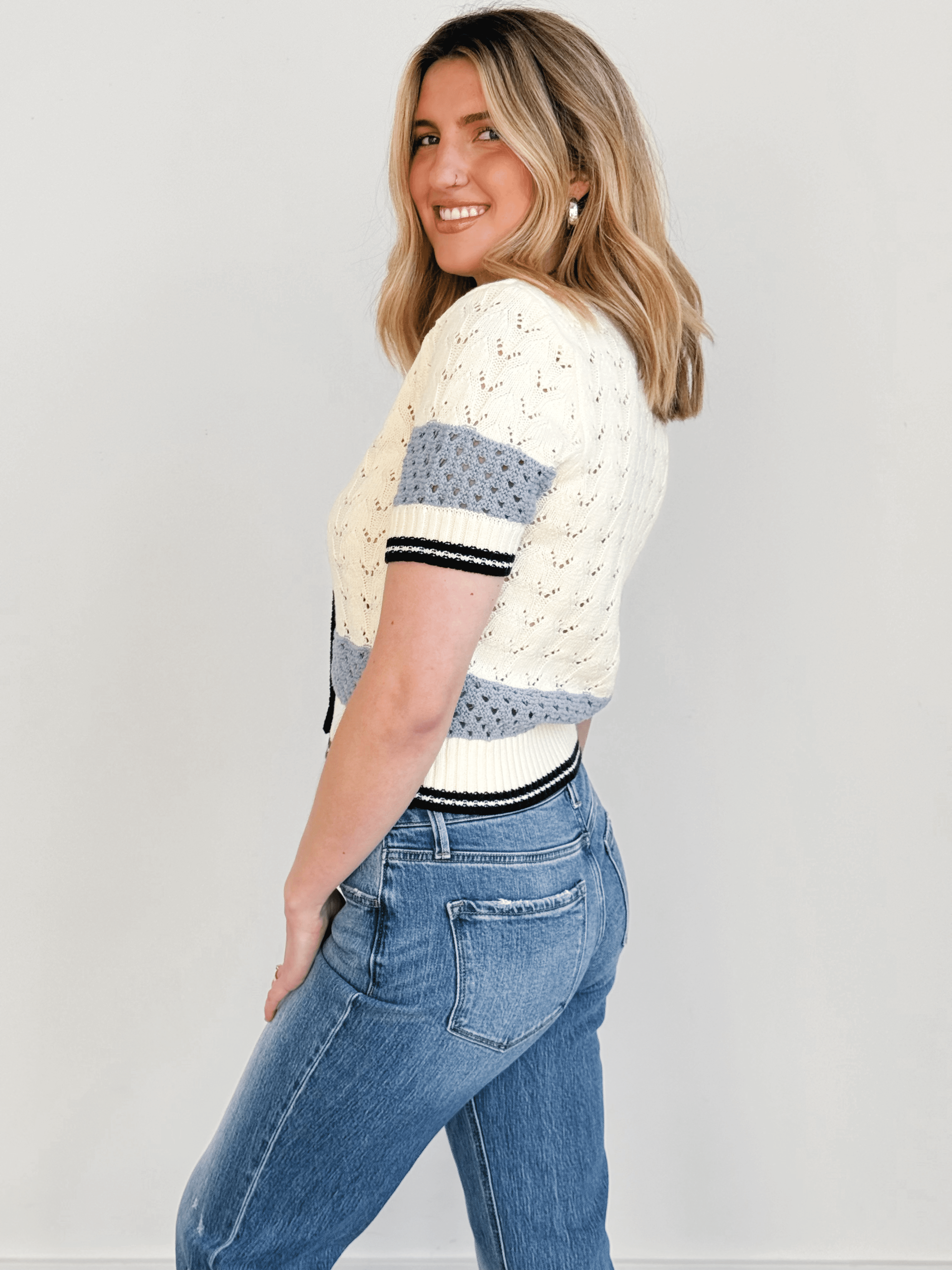 [STEVE MADDEN] Fiona Cardigan - BLUE - willows clothing Cardigan