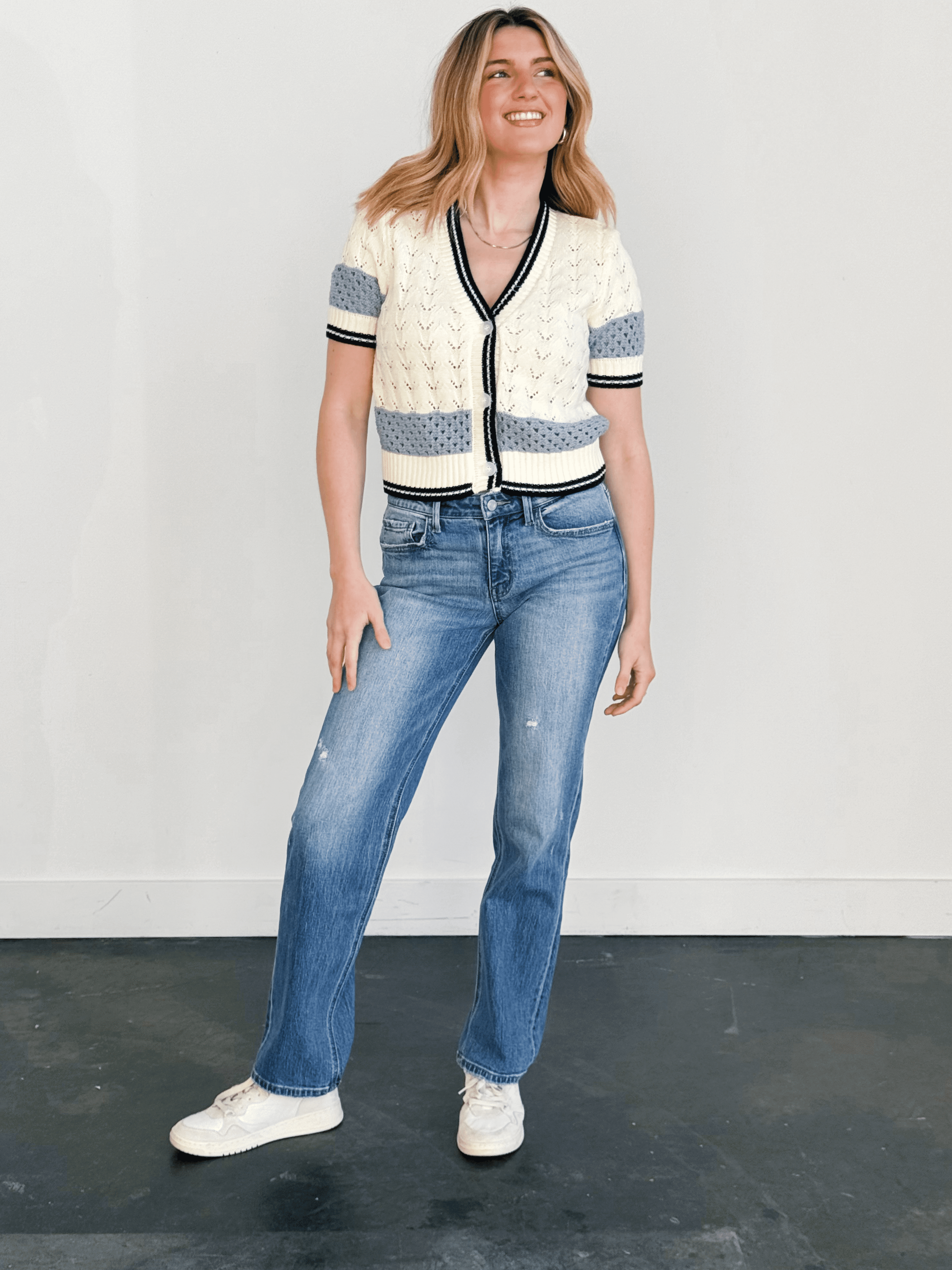 [STEVE MADDEN] Fiona Cardigan - BLUE - willows clothing Cardigan