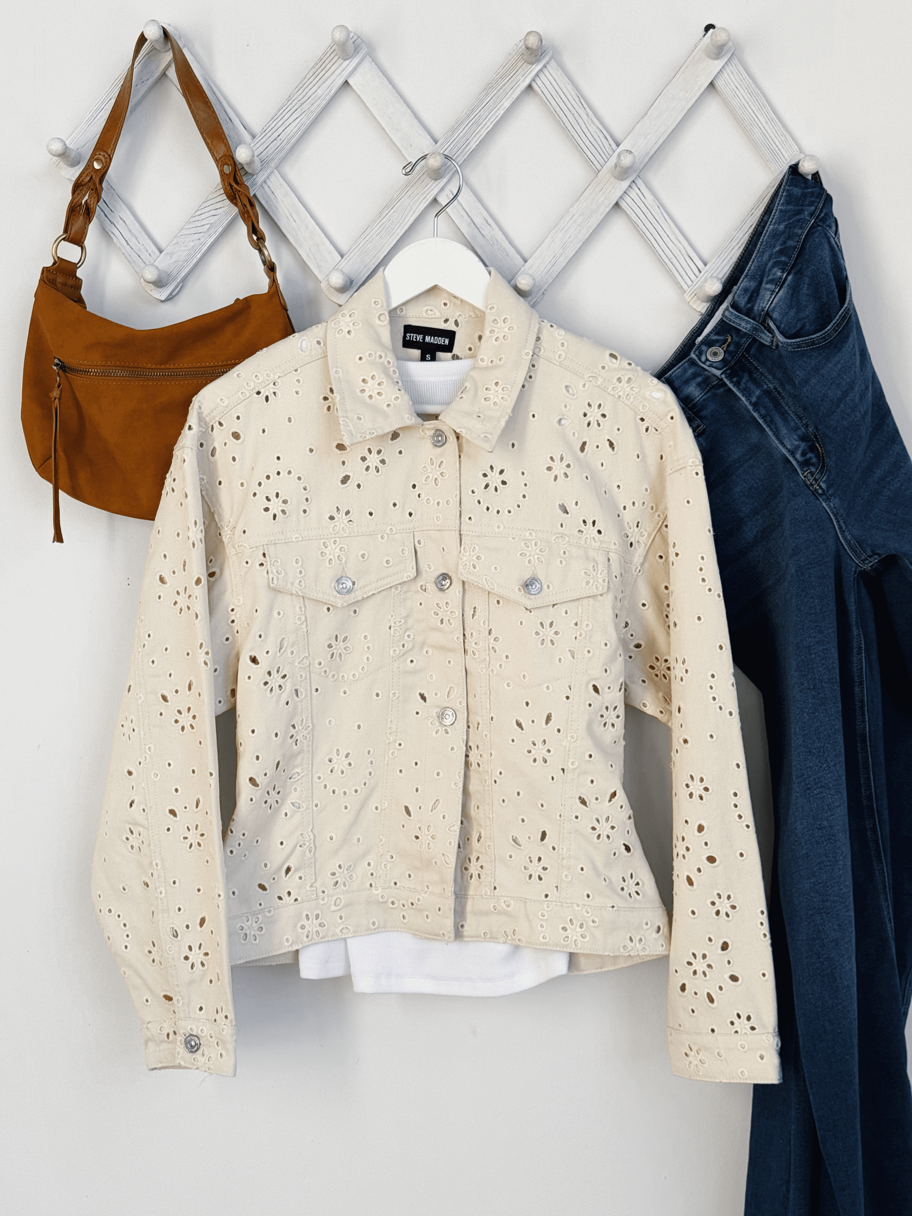[STEVE MADDEN] Henrietta Denim Jacket - SEA MIST - willows clothing JACKET