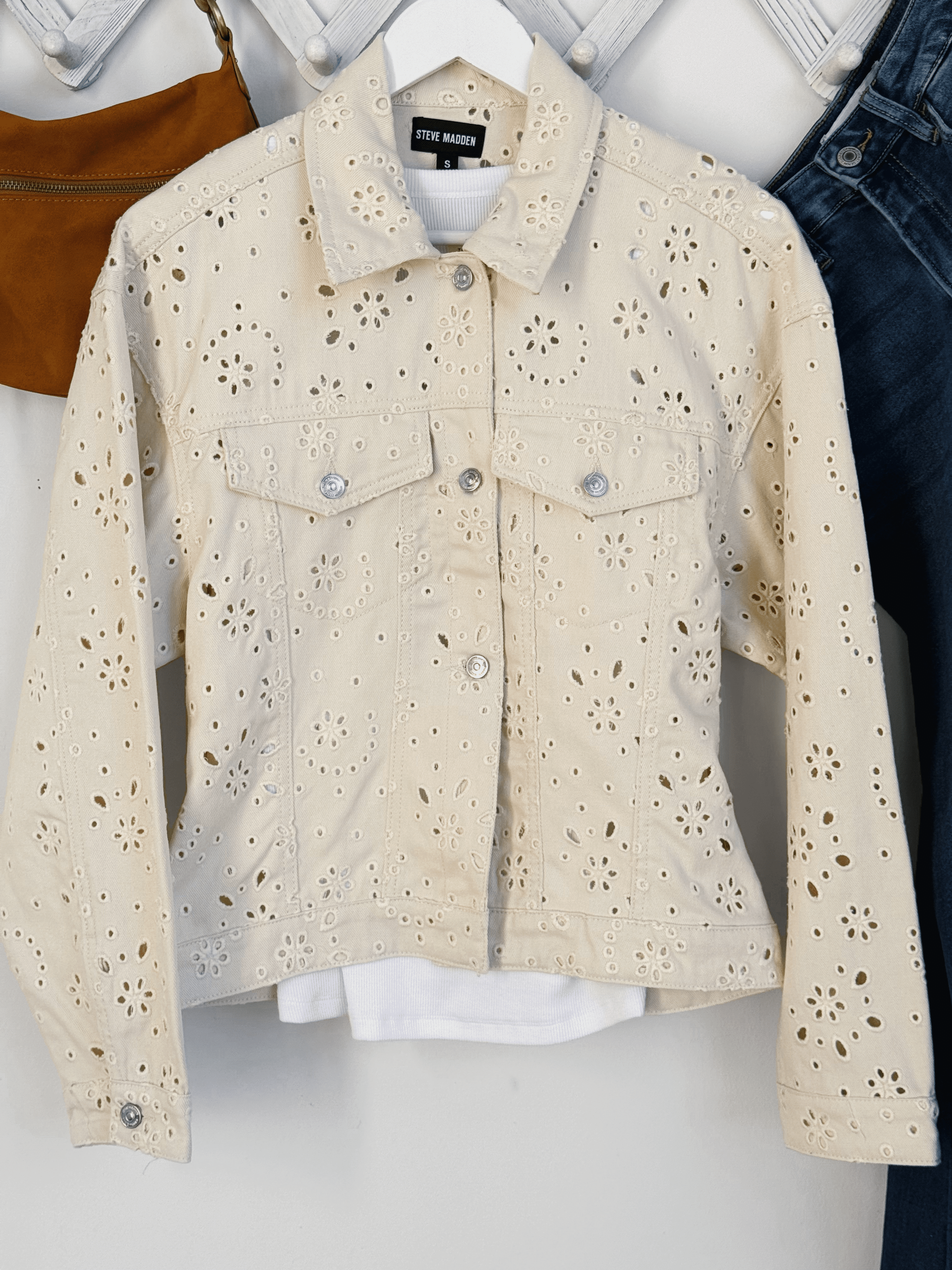 [STEVE MADDEN] Henrietta Denim Jacket - SEA MIST - willows clothing JACKET