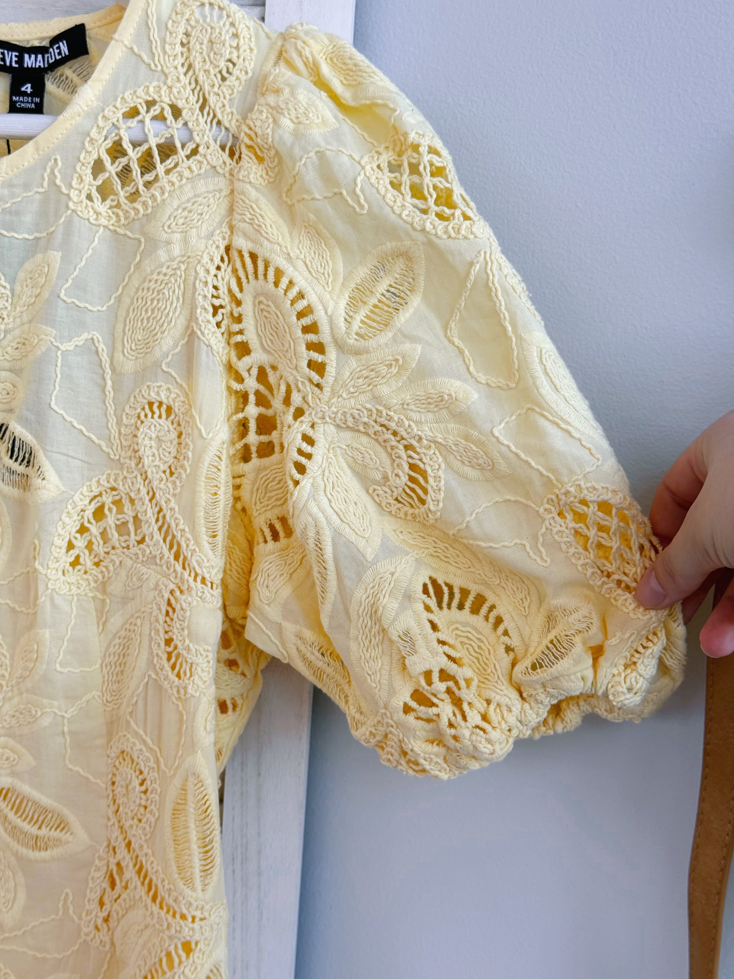 [STEVE MADDEN] Lucinda Dress - PALE YELLOW - willows clothing SHORT DRESS