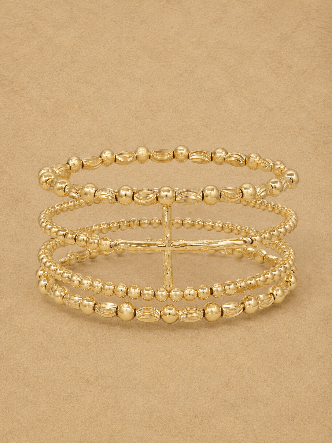 Stretch Cross Bracelets - GOLD - willows clothing Bracelets