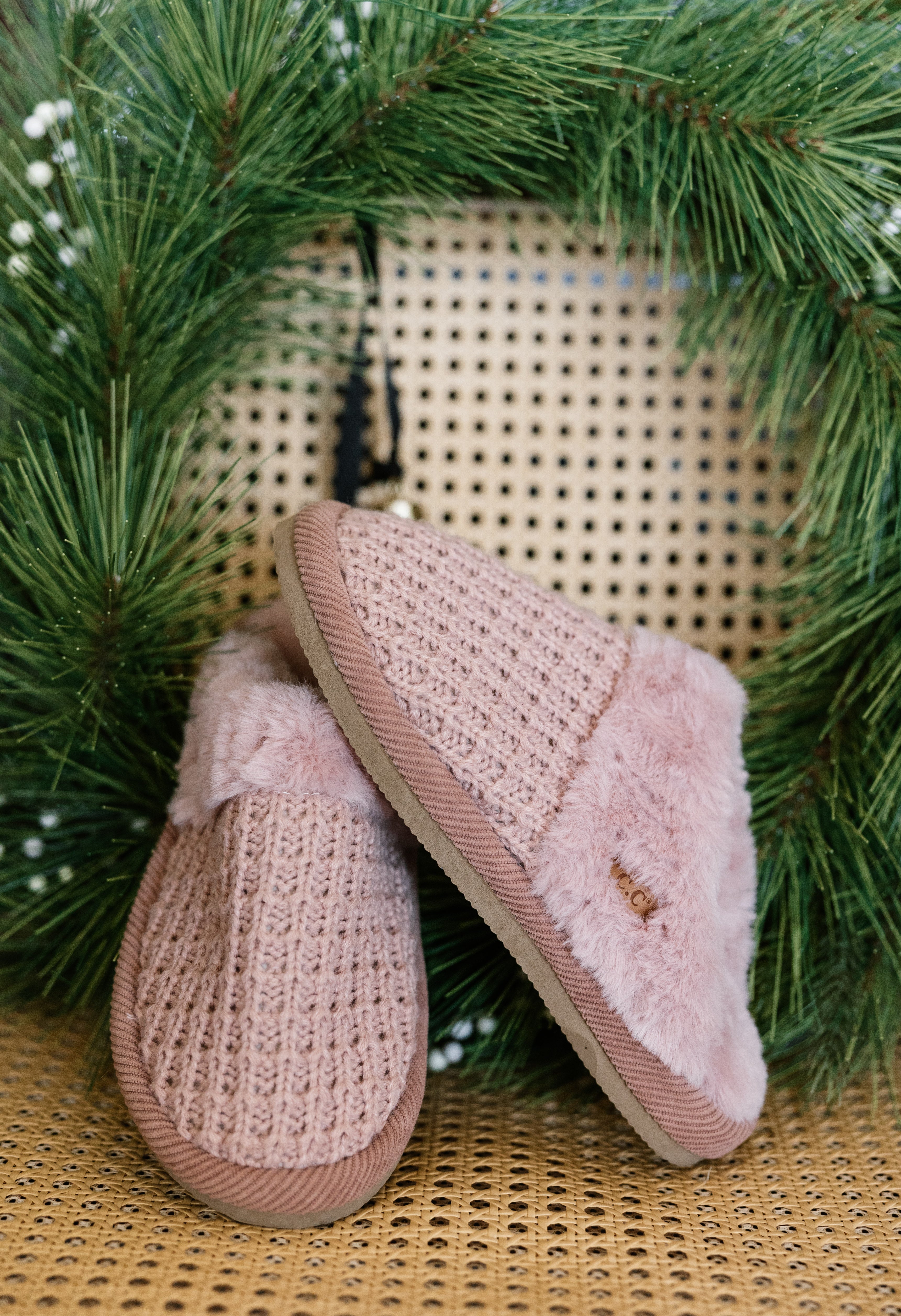 Sugarplum Slippers - ROSE - willows clothing SLIPPERS