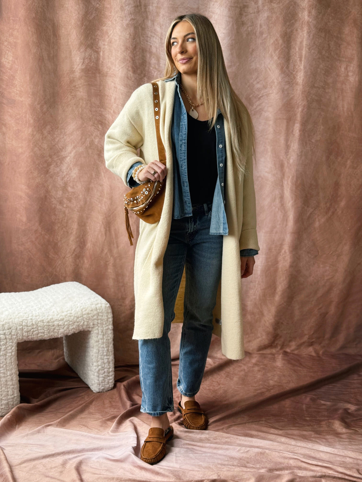 Sunday Market Cardigan - ALPACA - willows clothing Cardigan