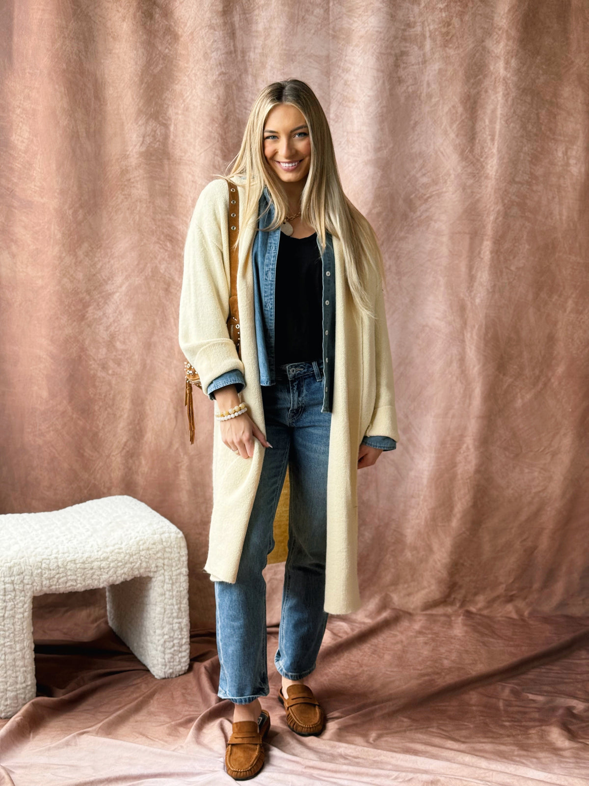 Sunday Market Cardigan - ALPACA - willows clothing Cardigan