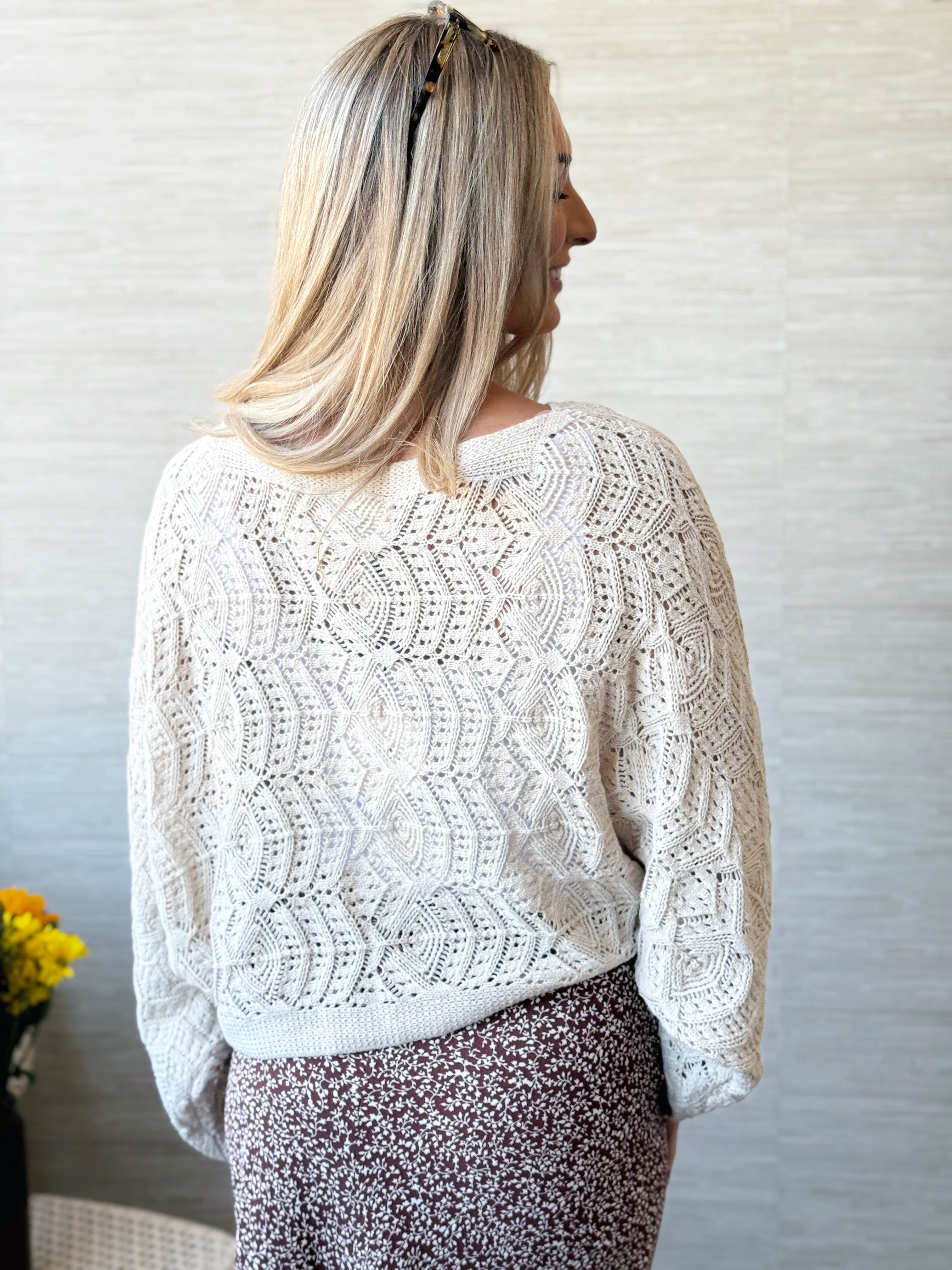 Sunday Porch Cardigan - OATMEAL - willows clothing Cardigan