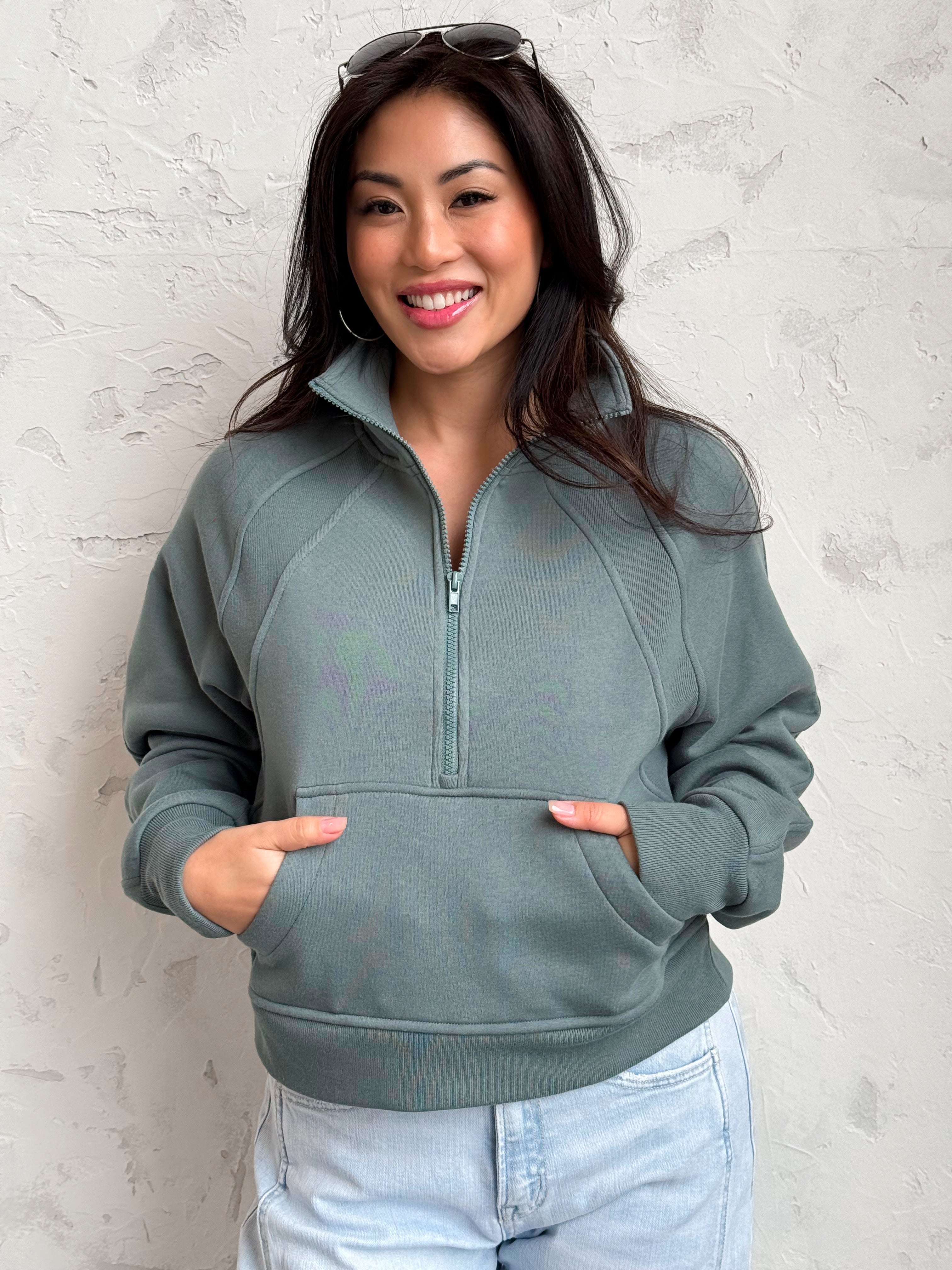 Sunday Sweatshirt - ASH JADE - willows clothing SWEATSHIRT