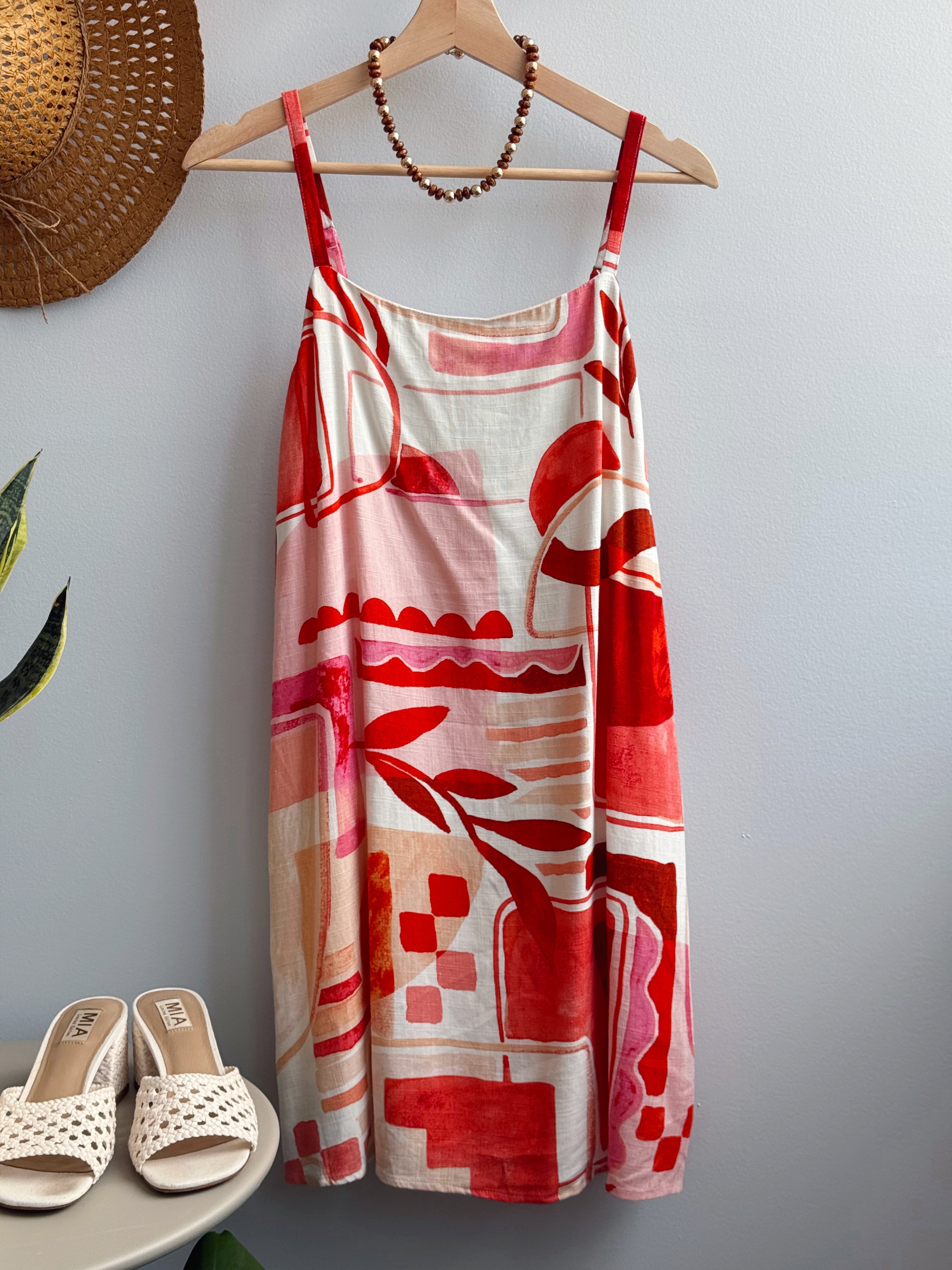 Sweet Escape Mini Dress - IVORY MULTI - willows clothing SHORT DRESS