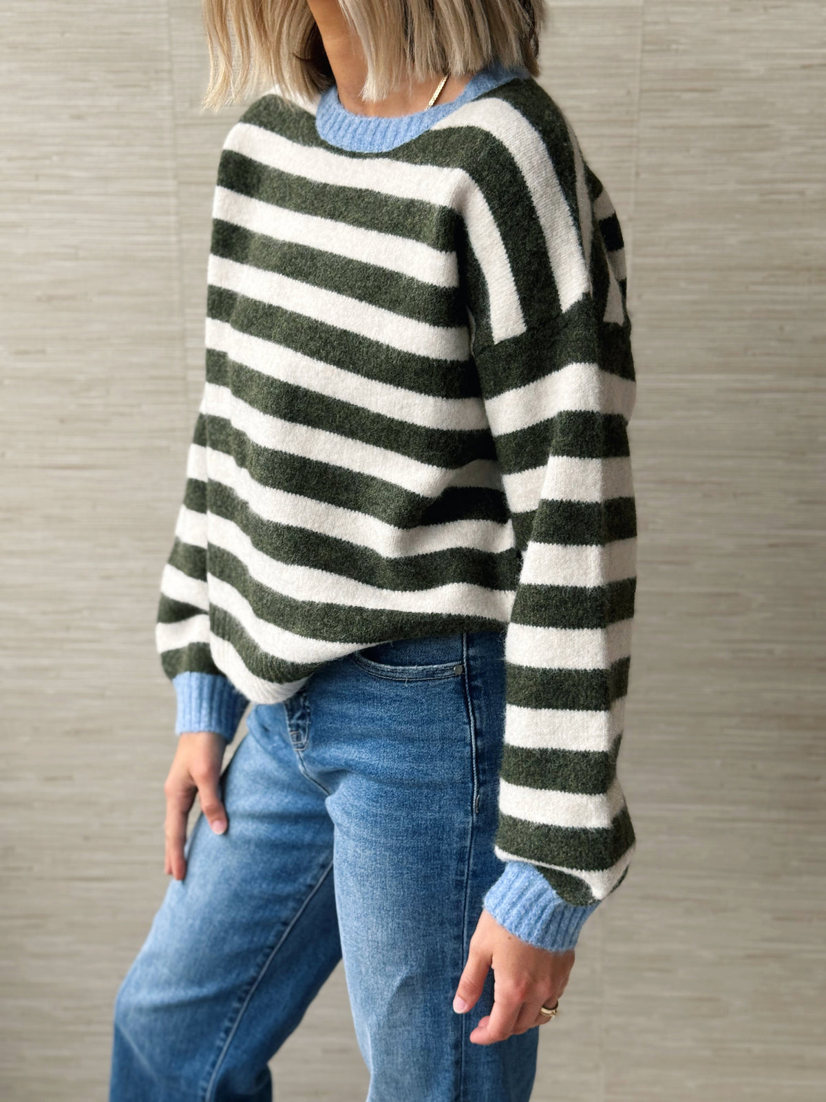 Sweet Pea Sweater- OLIVE - willows clothing SWEATER