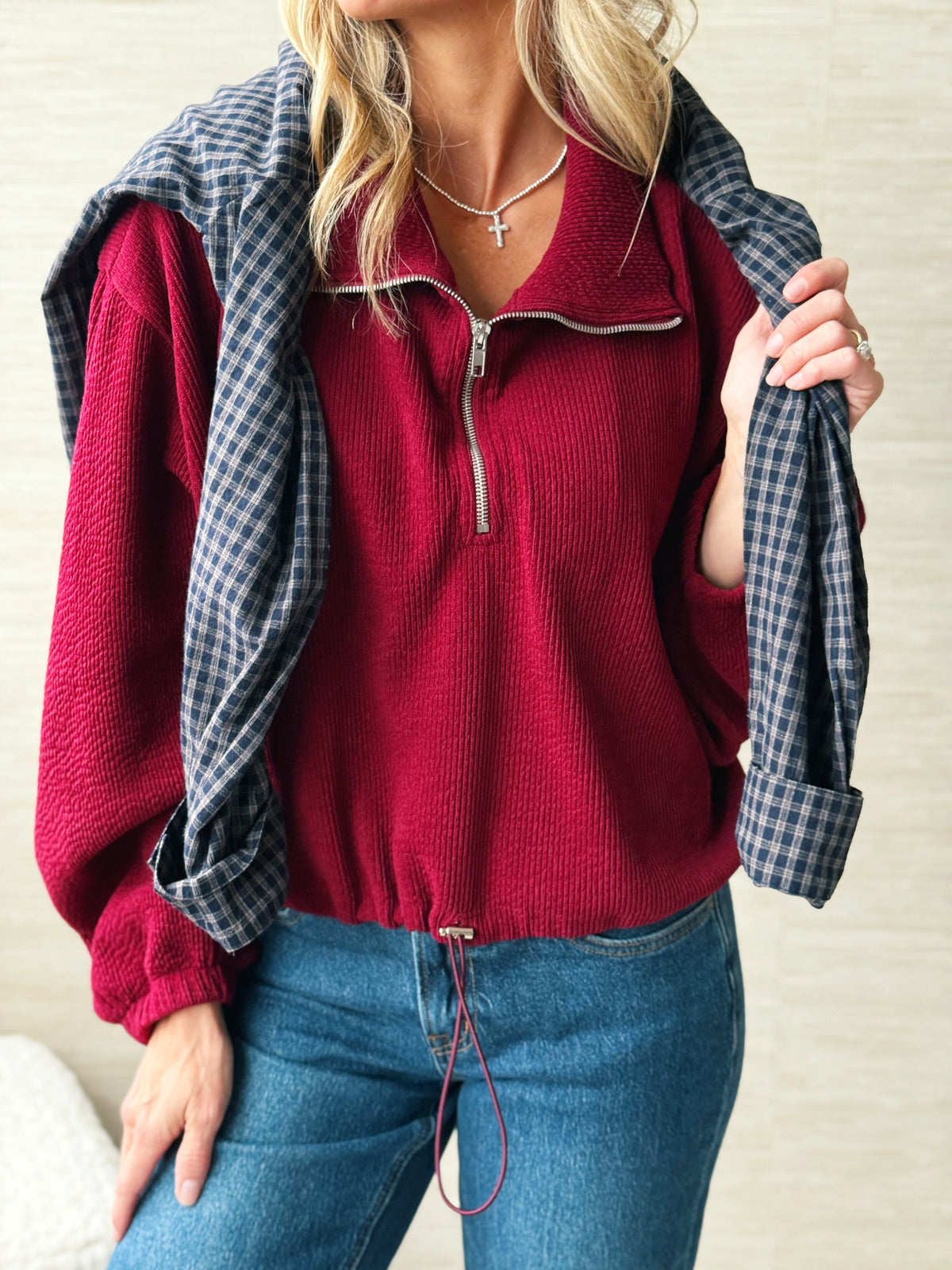 Sweet Pea Sweatshirt - BURGUNDY - willows clothing SWEATSHIRT