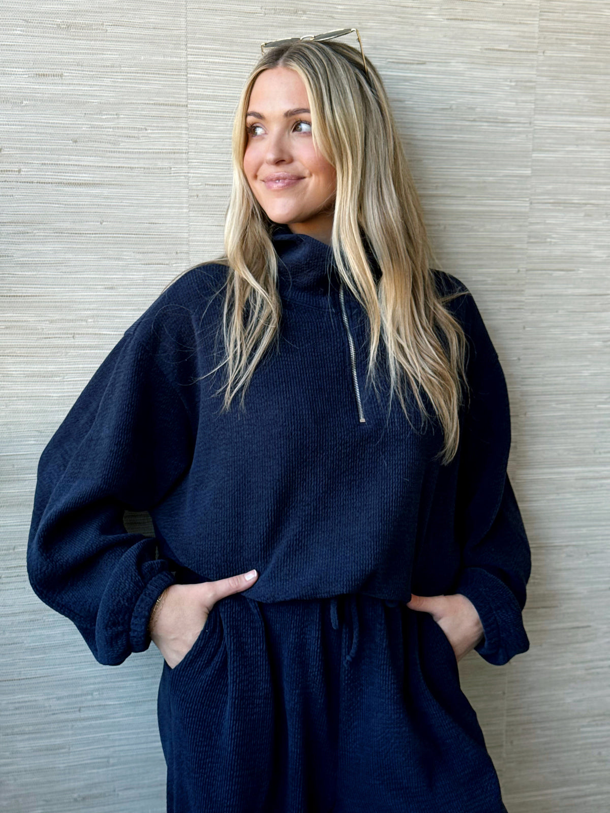Sweet Pea Sweatshirt - NAVY - willows clothing SWEATSHIRT