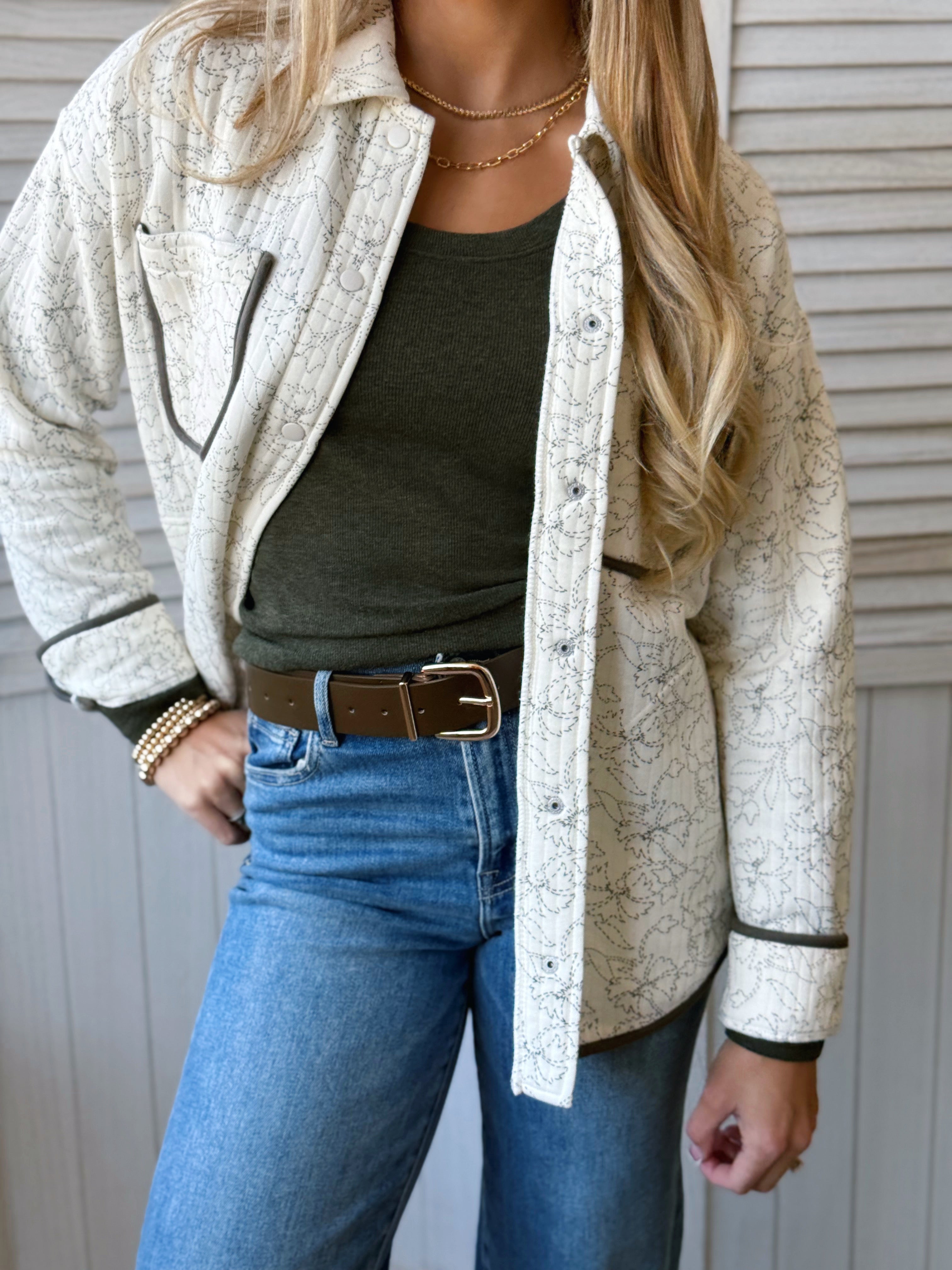 Sweet Season Jacket - IVORY FLORAL - willows clothing JACKET