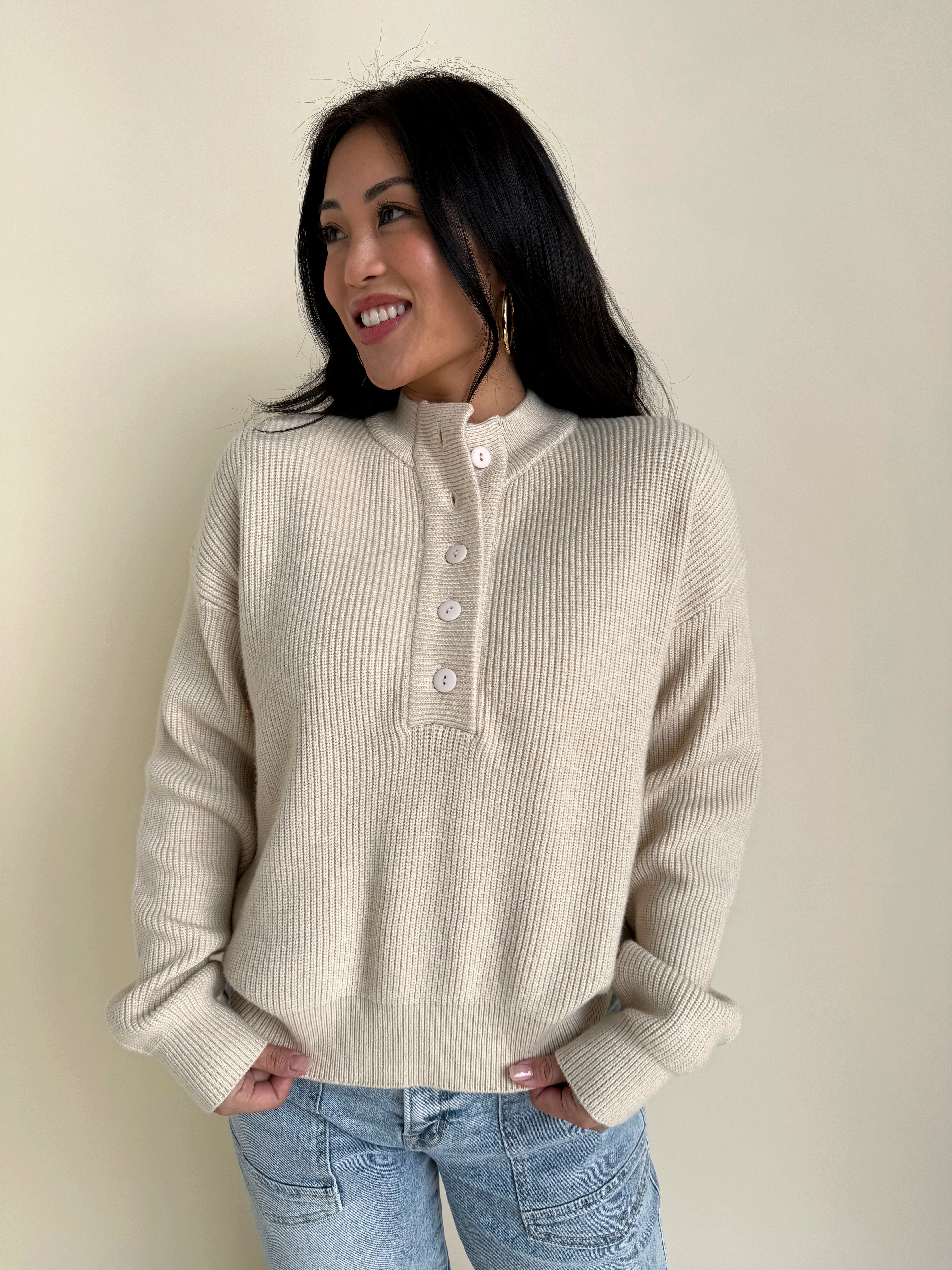 Sydney Sweater - OATMEAL - willows clothing SWEATER