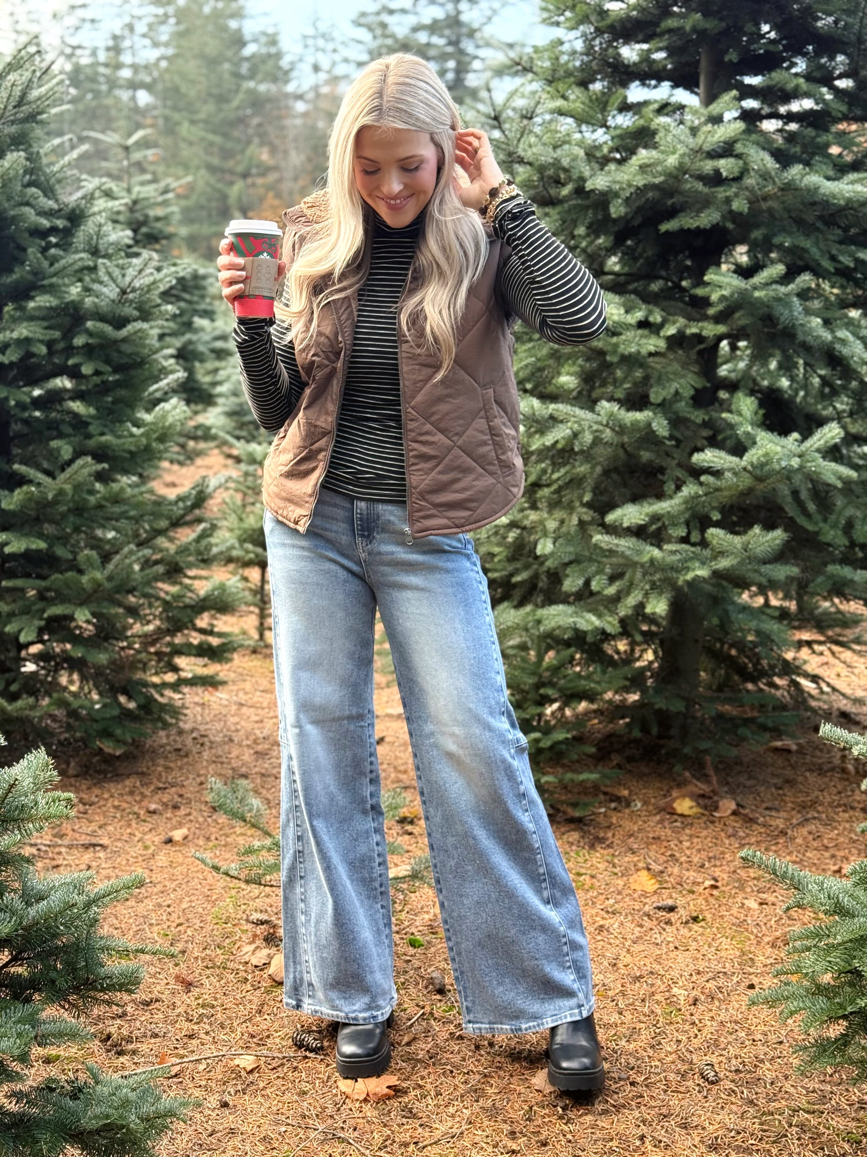 Tamarack Vest - DARK BROWN - willows clothing VEST