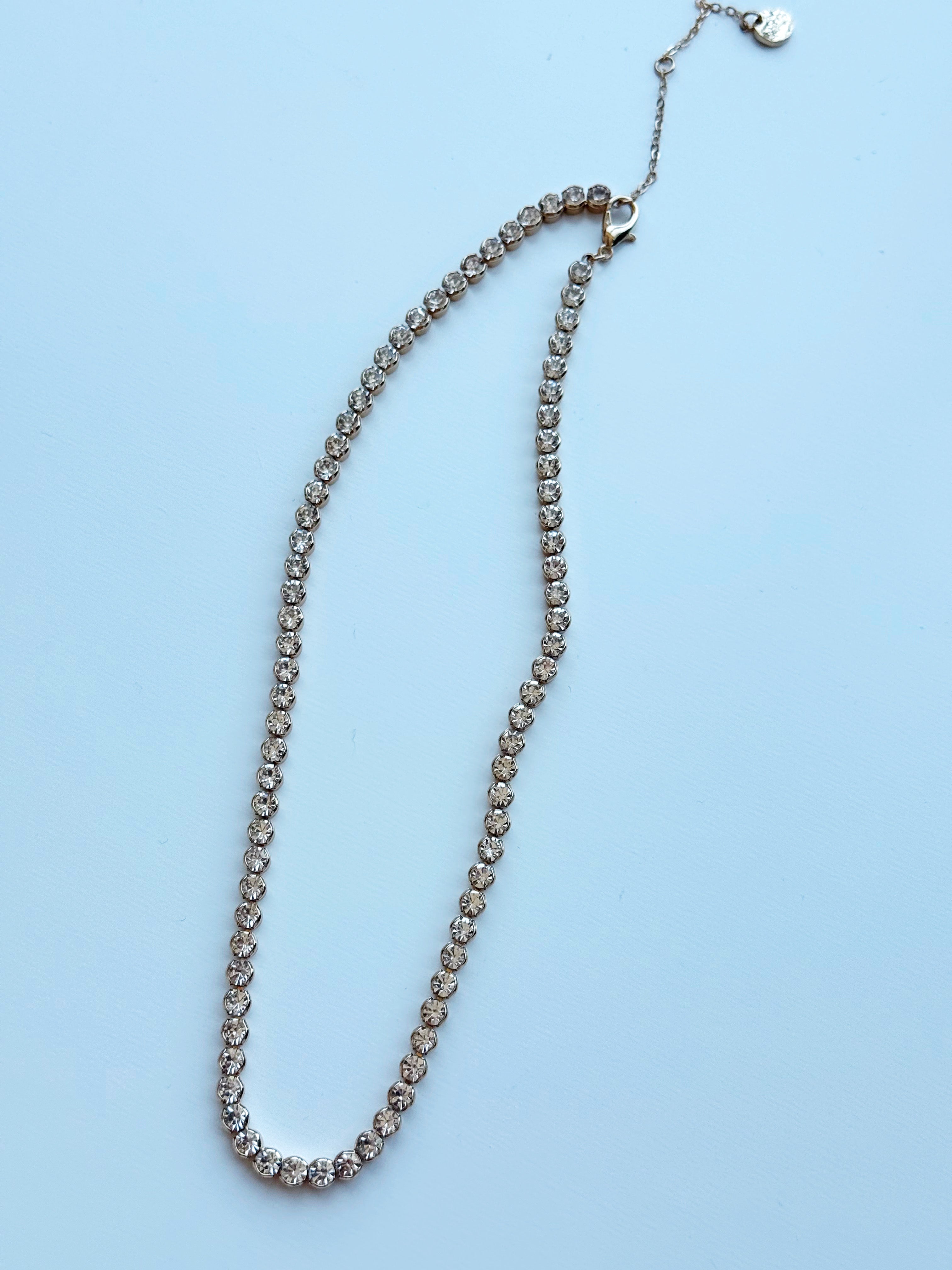 Tennis Necklace - GOLD - willows clothing NECKLACE