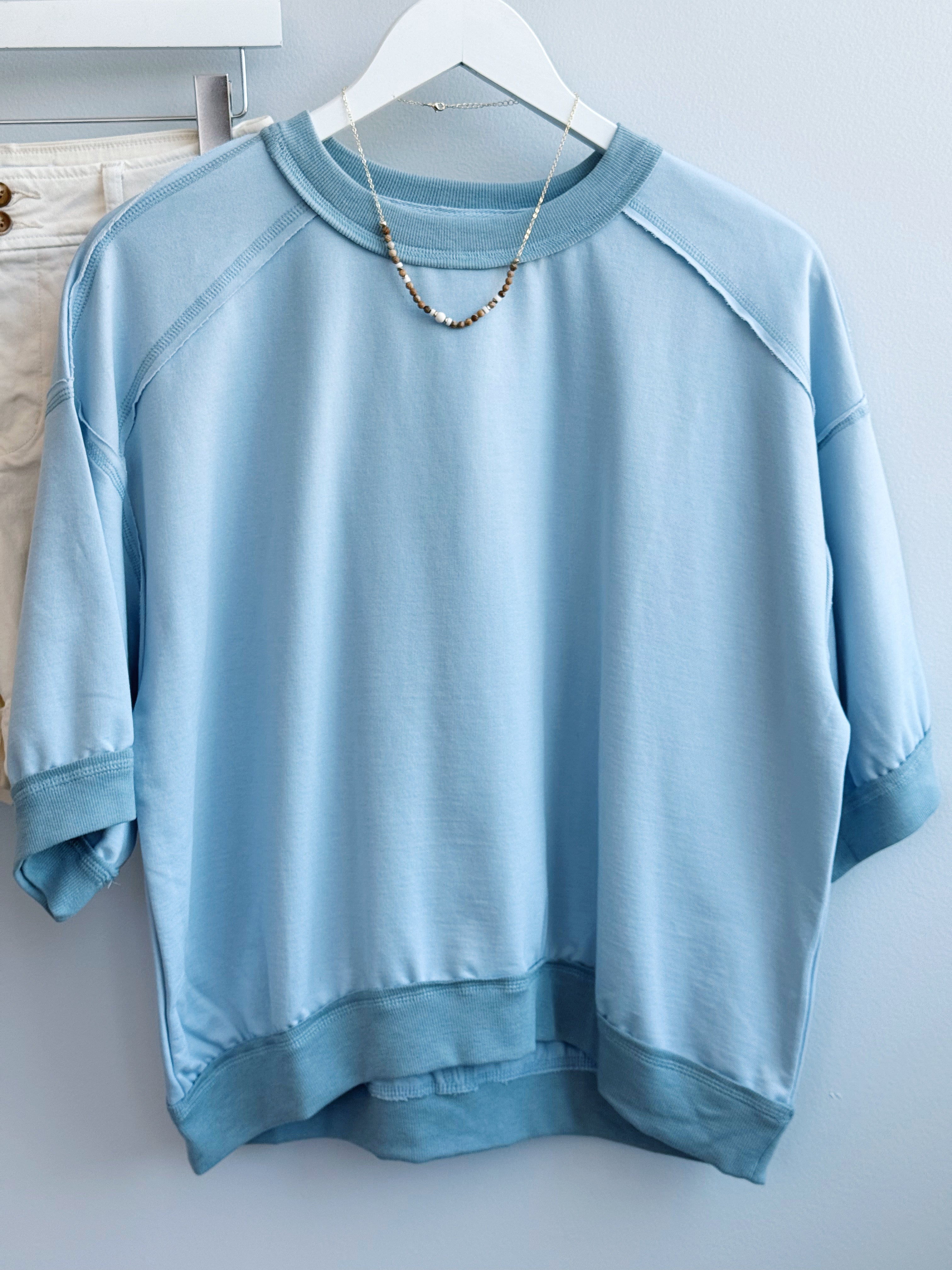 Teva Tee - DUSTY BLUE - willows clothing SWEATSHIRT
