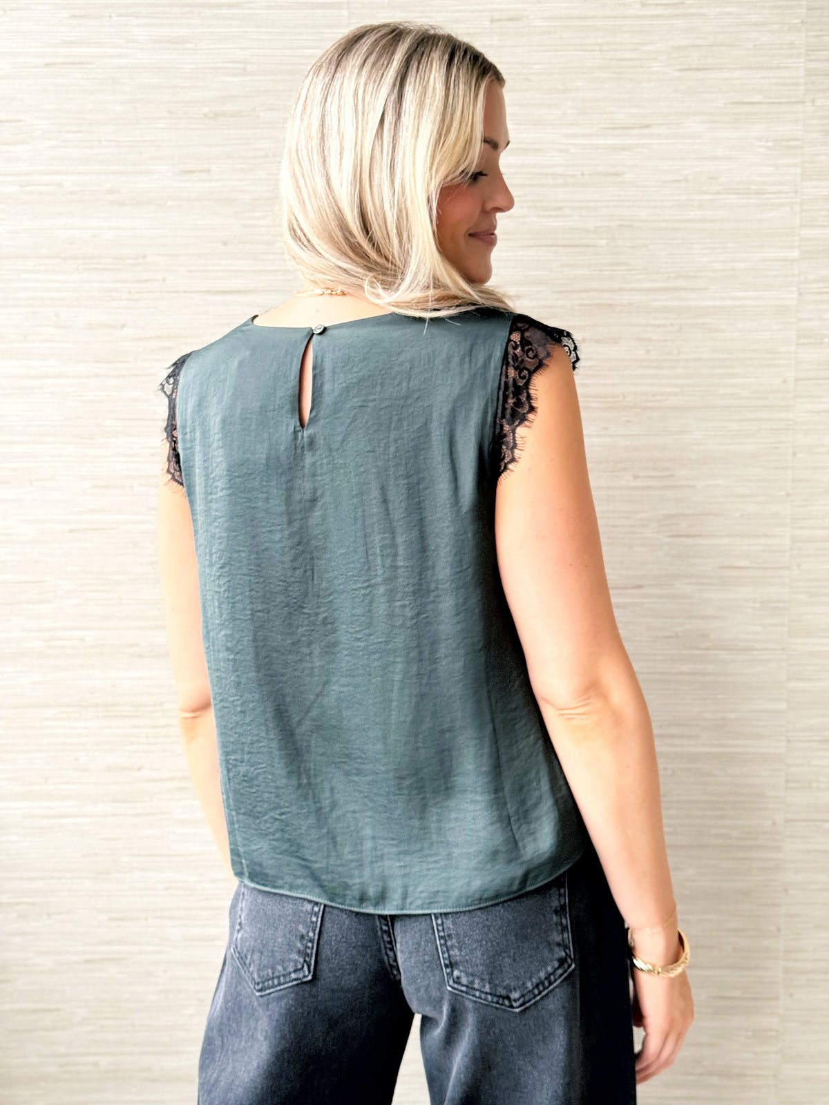 The Perfect Date Night Blouse - FOREST GREEN - willows clothing BLOUSE
