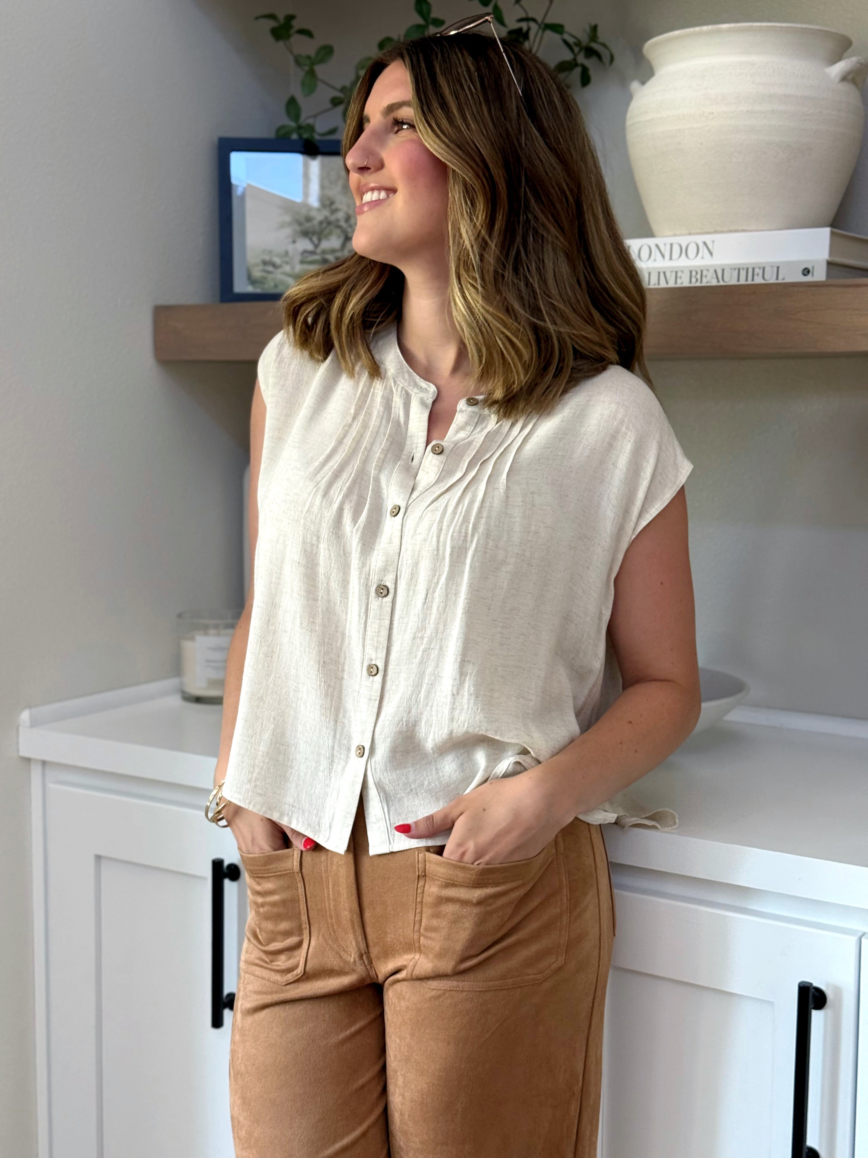 Thistle Blouse - NATURAL - willows clothing BLOUSE
