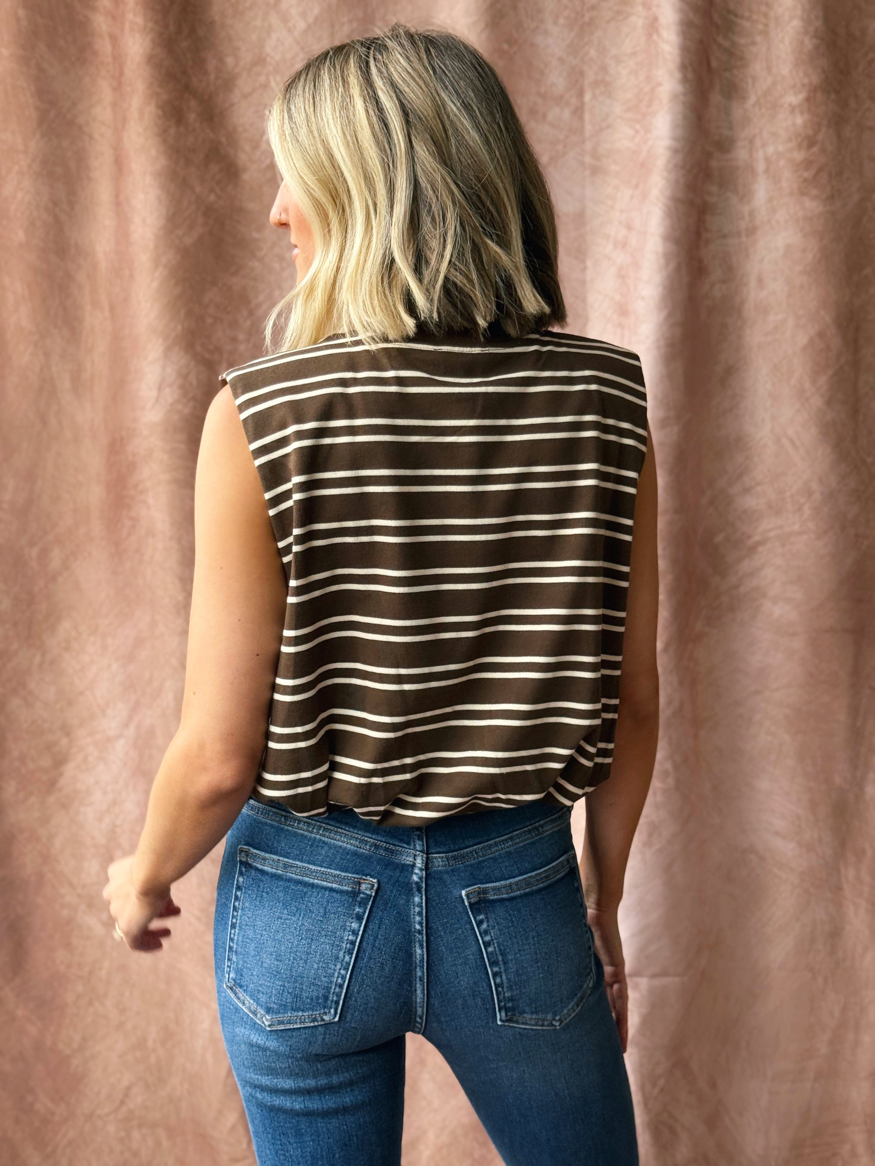 Toasted S'mores Tank - BROWN - willows clothing TANKS