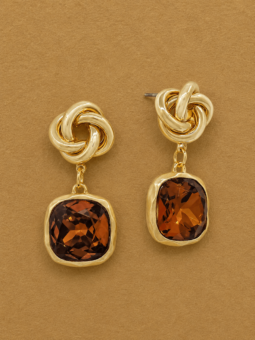 Topaz Earring - BROWN - willows clothing EARRINGS