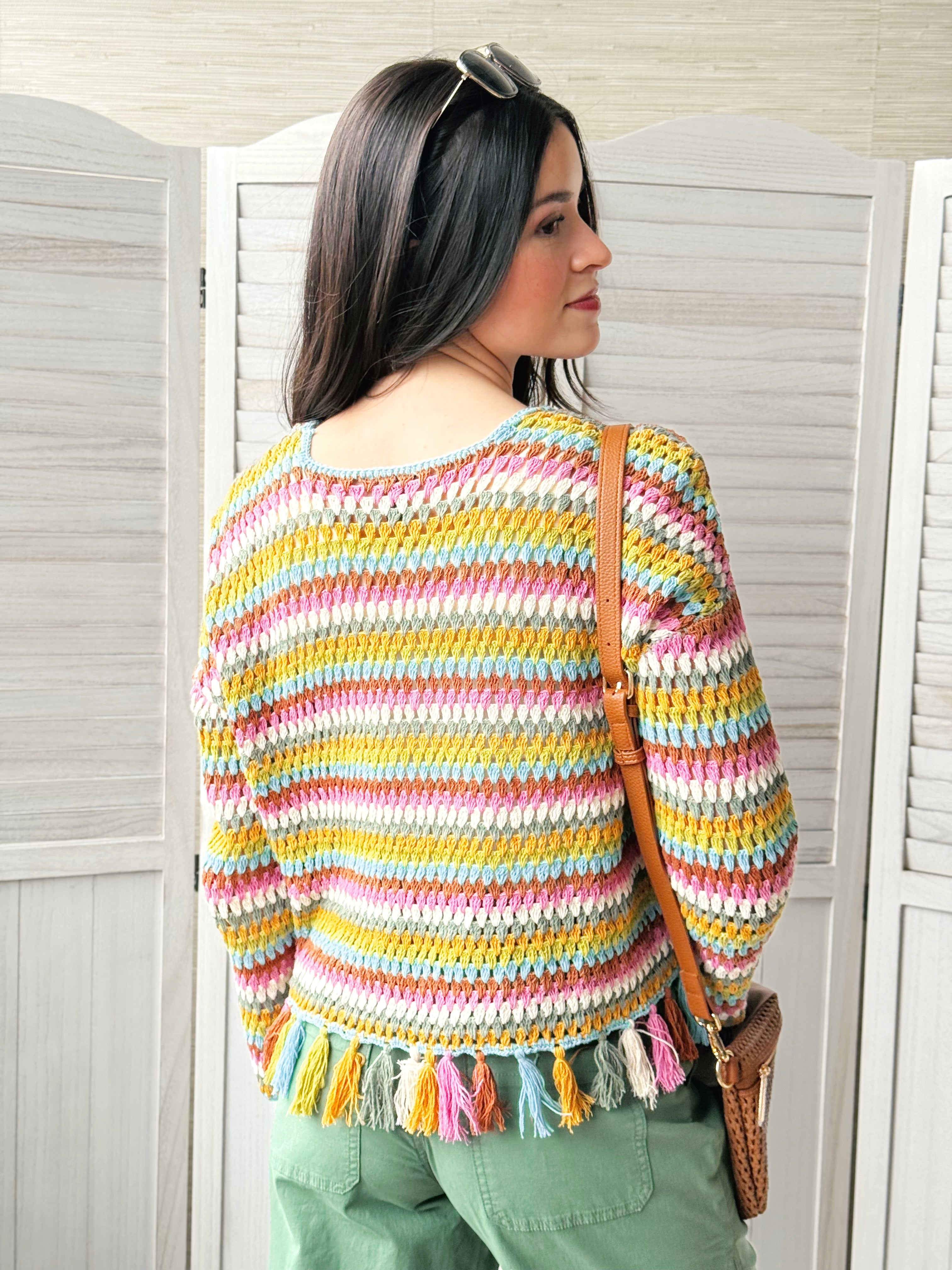 [TRIBAL] Carly Sweater - AQUA SKY - willows clothing SWEATER