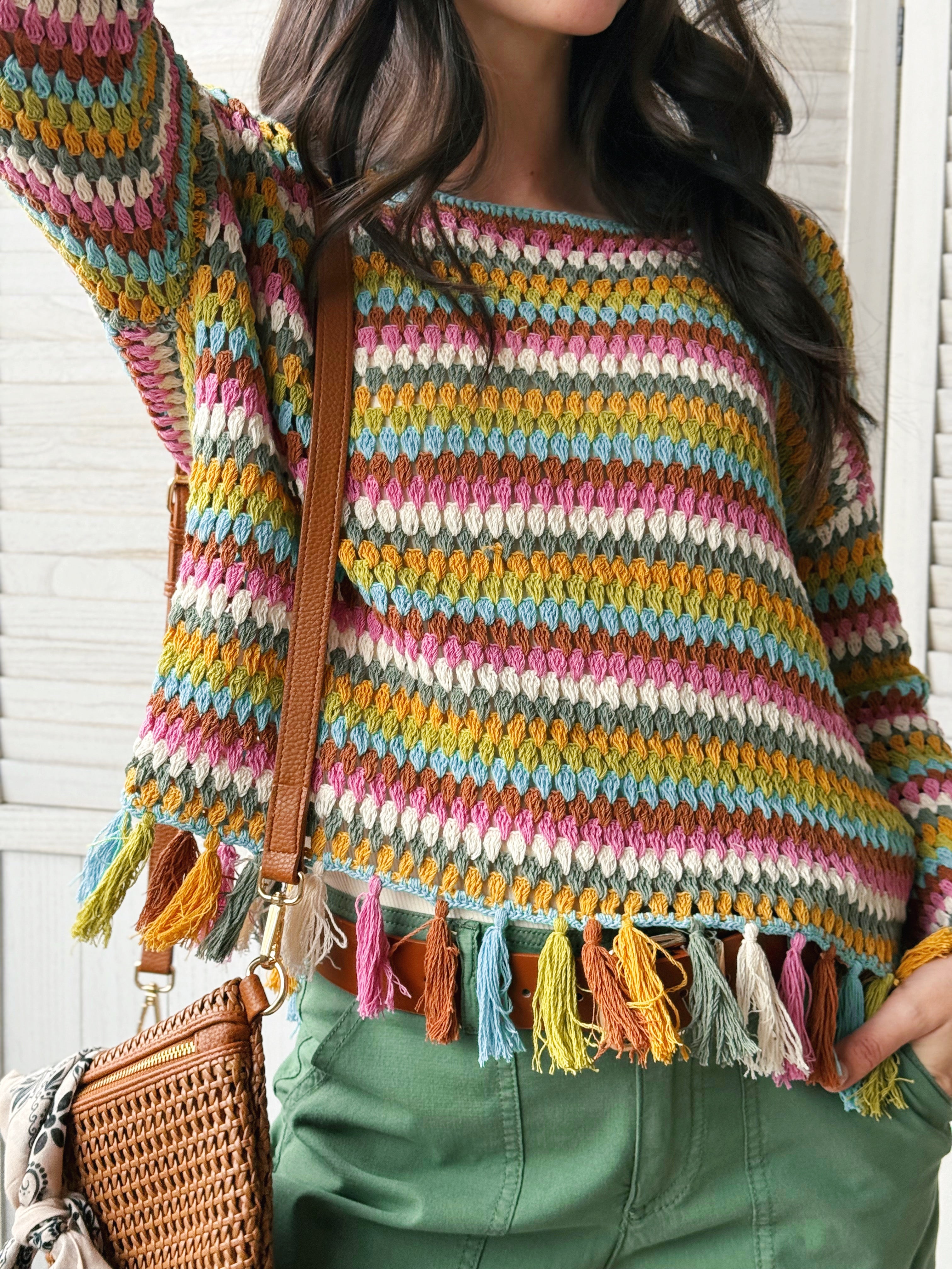 [TRIBAL] Carly Sweater - AQUA SKY - willows clothing SWEATER