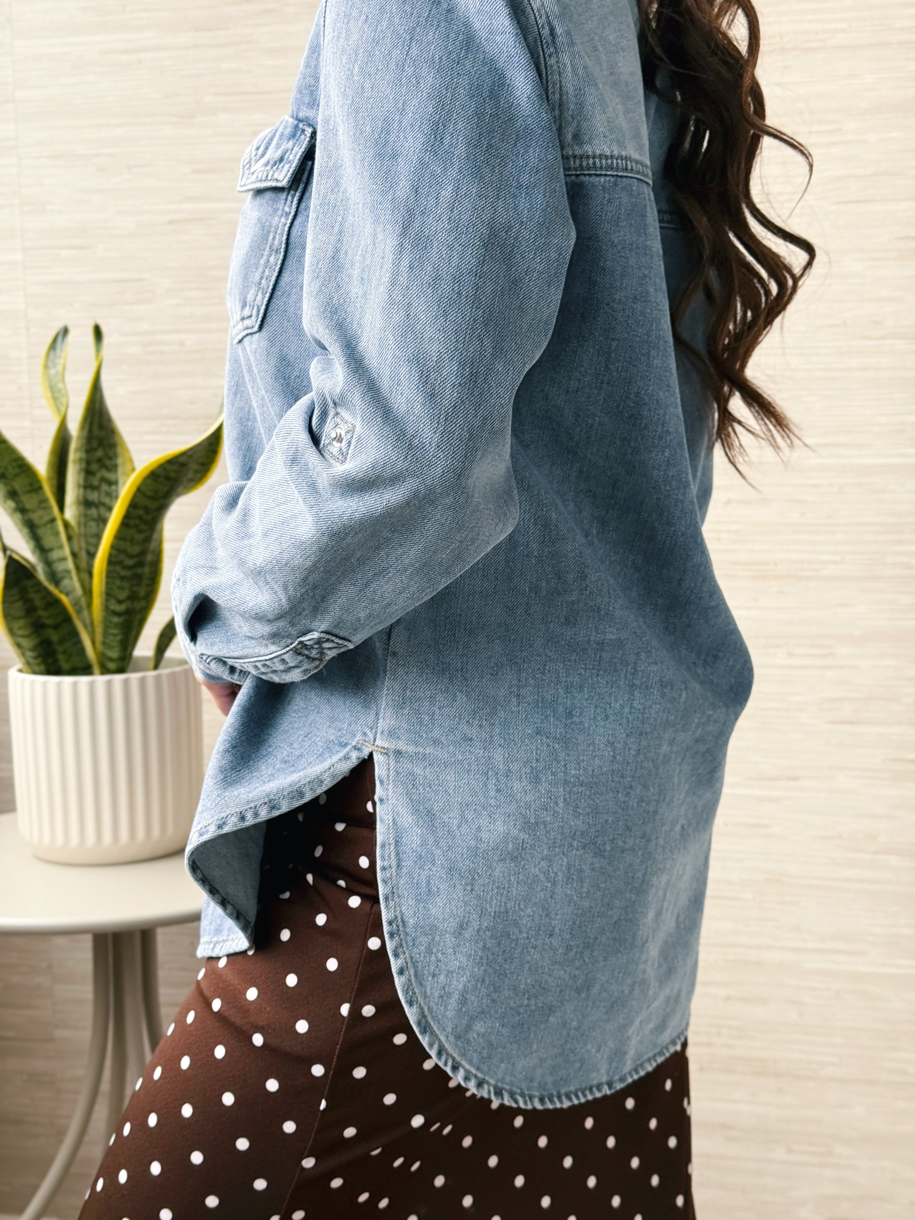 [TRIBAL] Dayton Denim Shirt - OCEANWASH - willows clothing DENIM JACKET