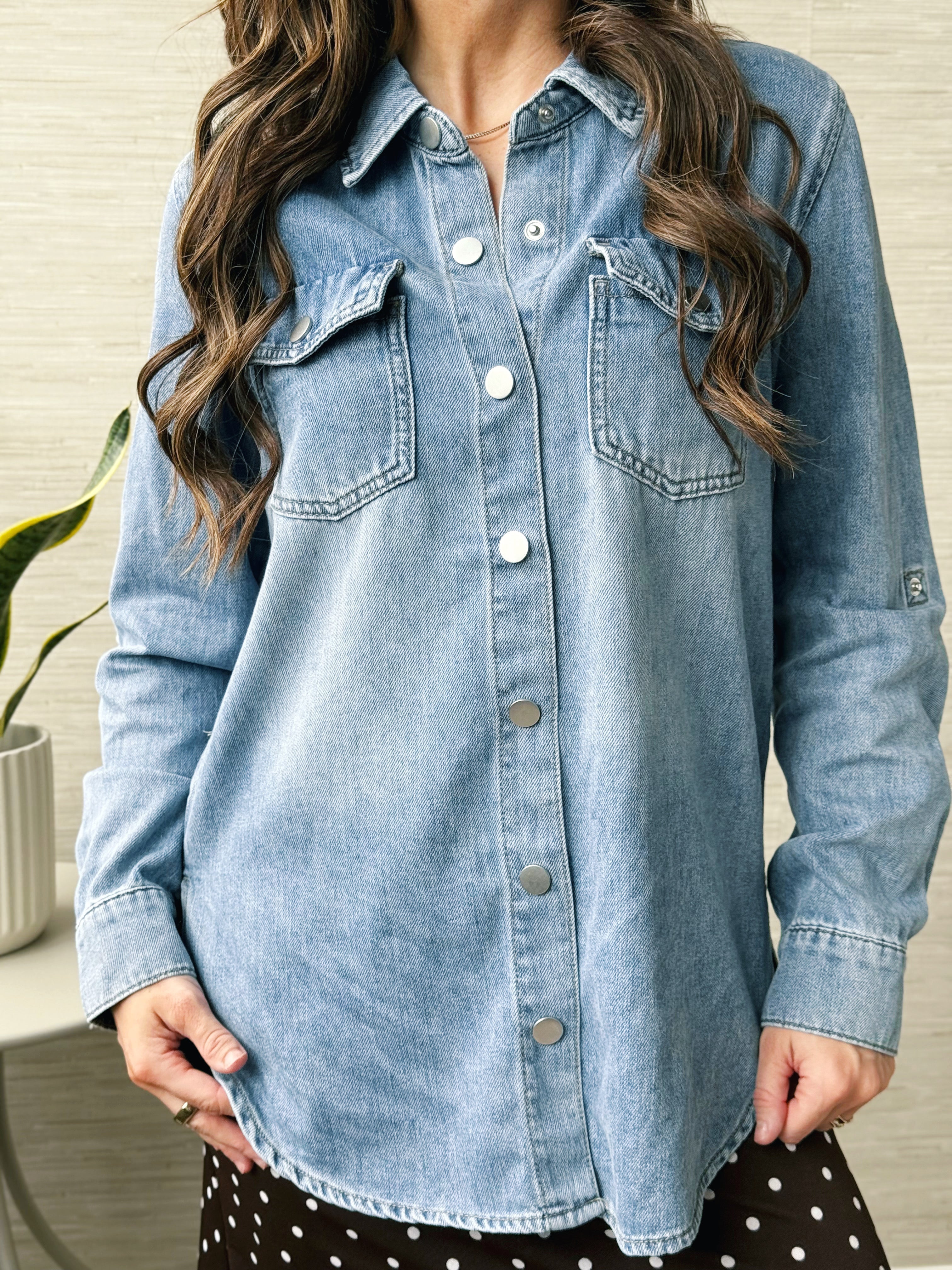 [TRIBAL] Dayton Denim Shirt - OCEANWASH - willows clothing DENIM JACKET