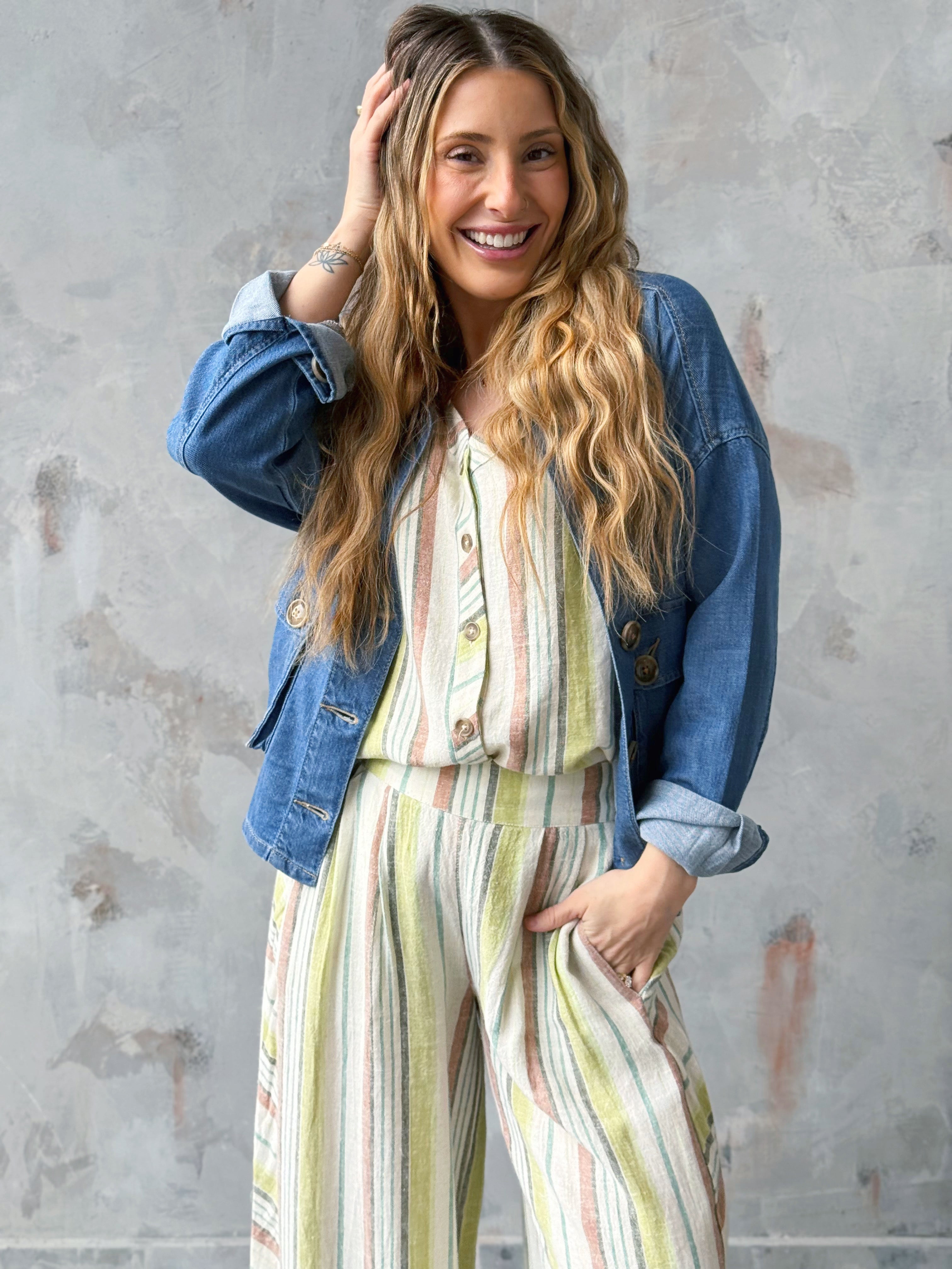 [TRIBAL] Ellis Jacket - FJORDBLUE - willows clothing DENIM JACKET