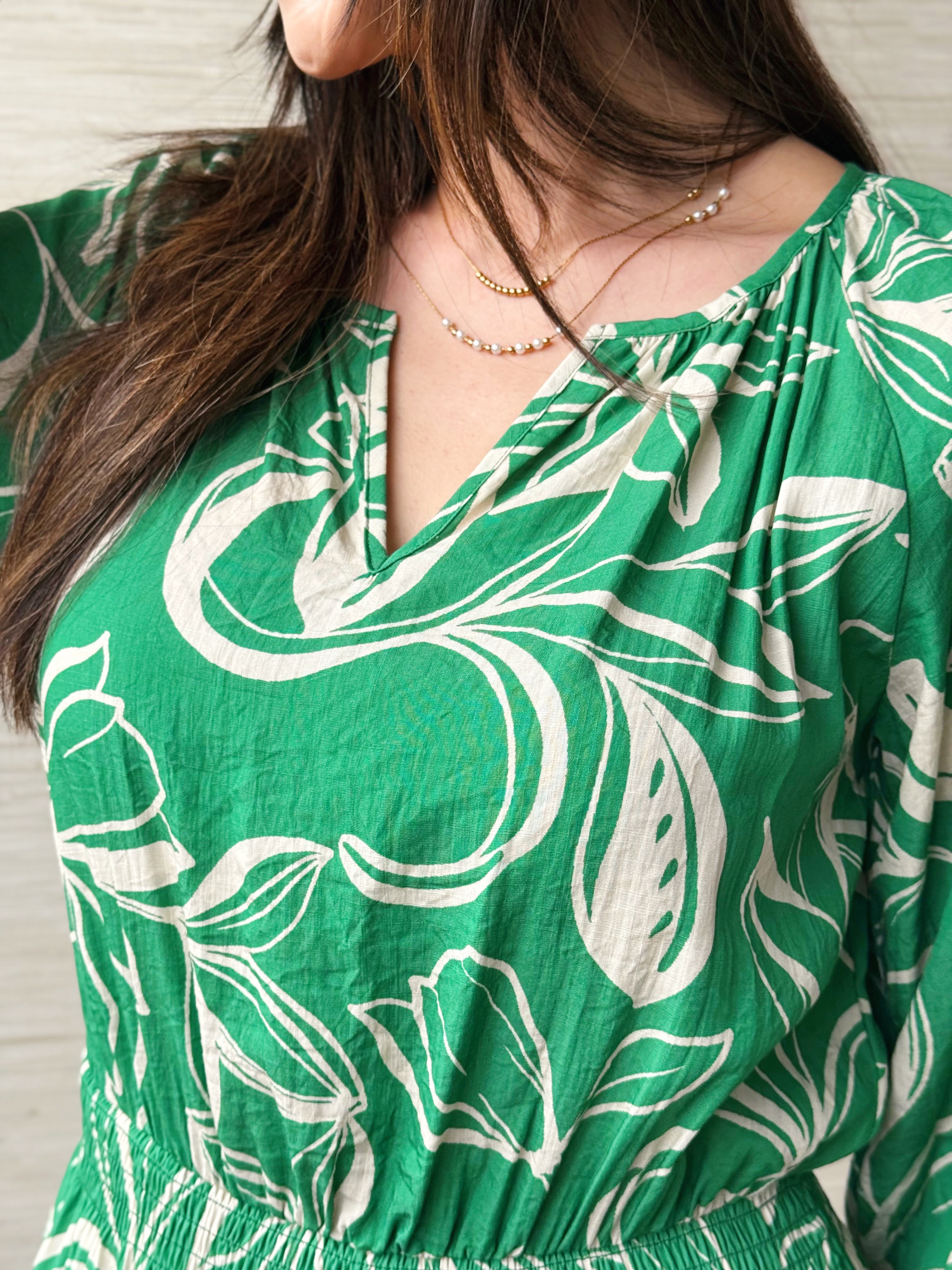 [TRIBAL] In My Garden Dress - GRASS - willows clothing SHORT DRESS