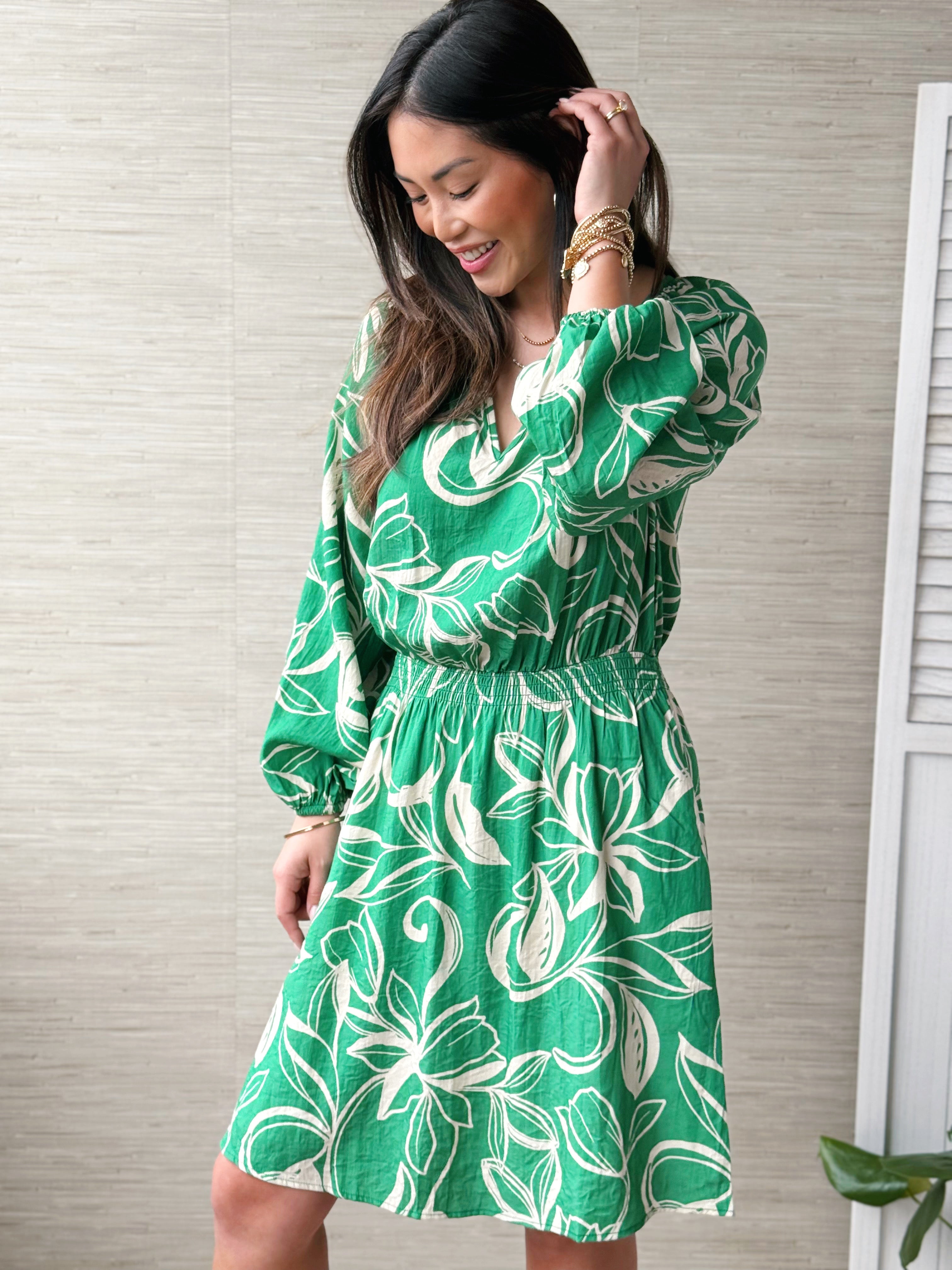 [TRIBAL] In My Garden Dress - GRASS - willows clothing SHORT DRESS