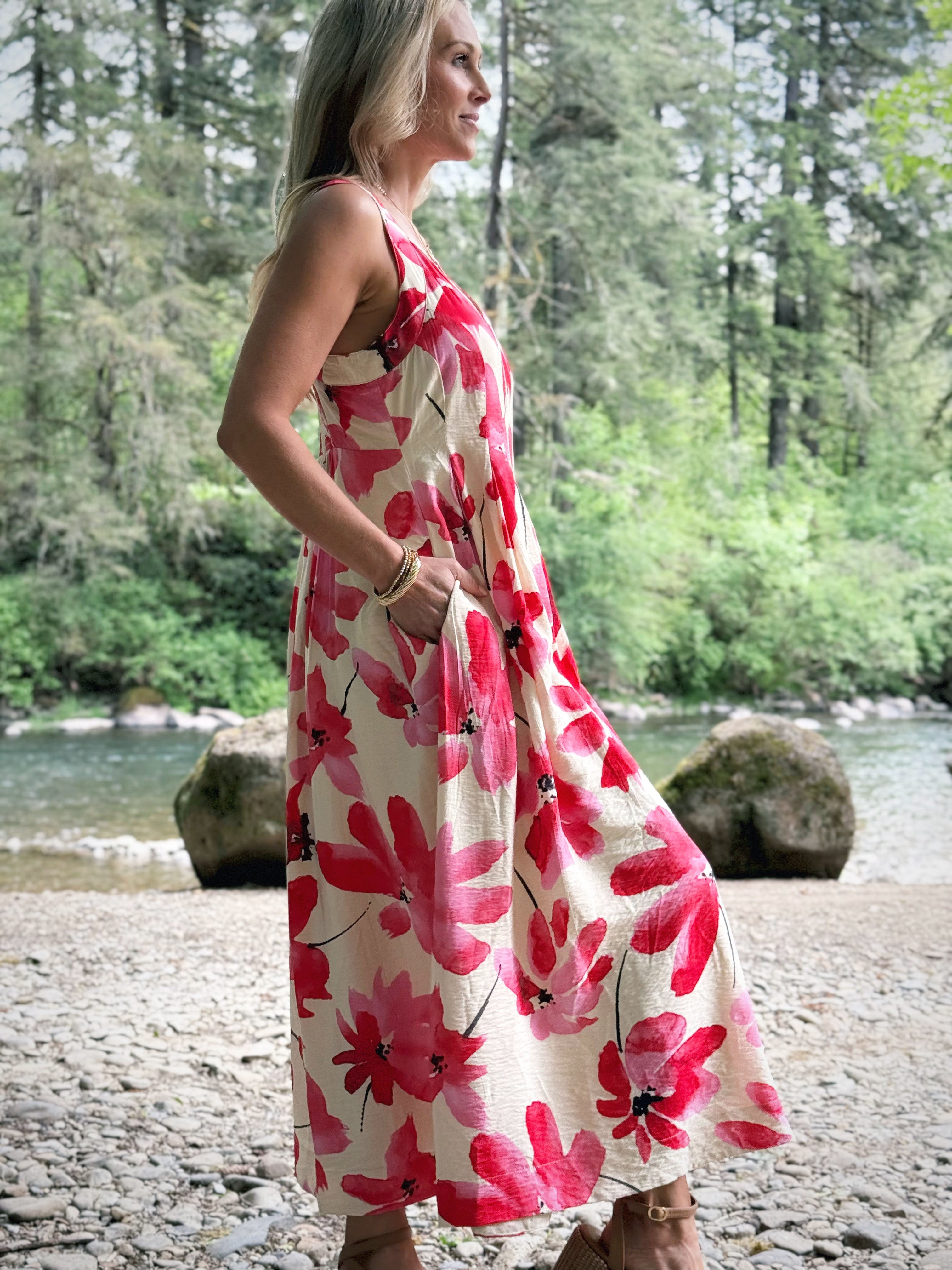 [TRIBAL] Janna Dress - CANVAS - willows clothing Long Dress