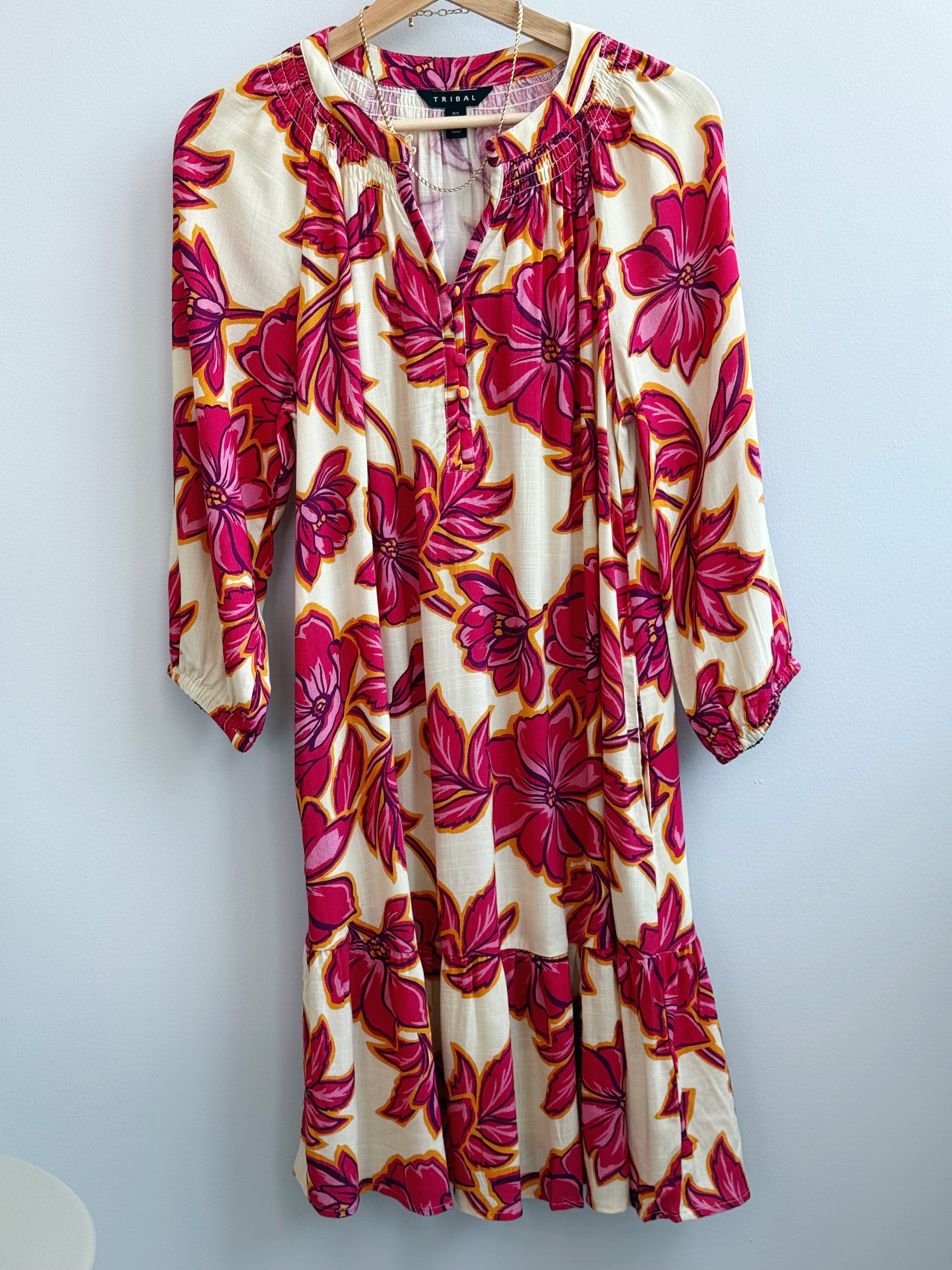 [TRIBAL] Junia Dress - PINKGLOW - willows clothing SHORT DRESS