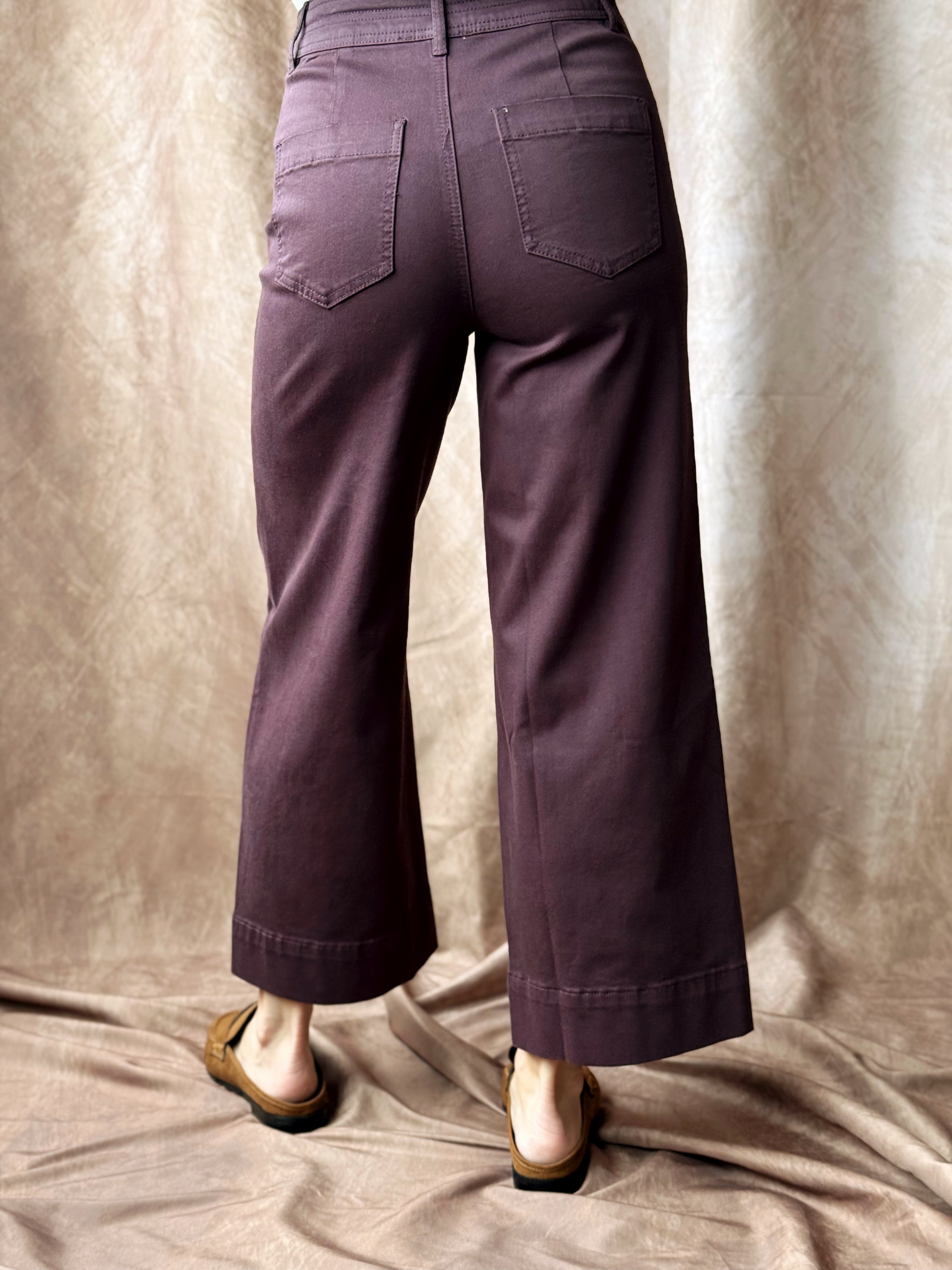 [TRIBAL] Mulberry Palazzo Pants - FUDGE - willows clothing CROP WIDE LEG